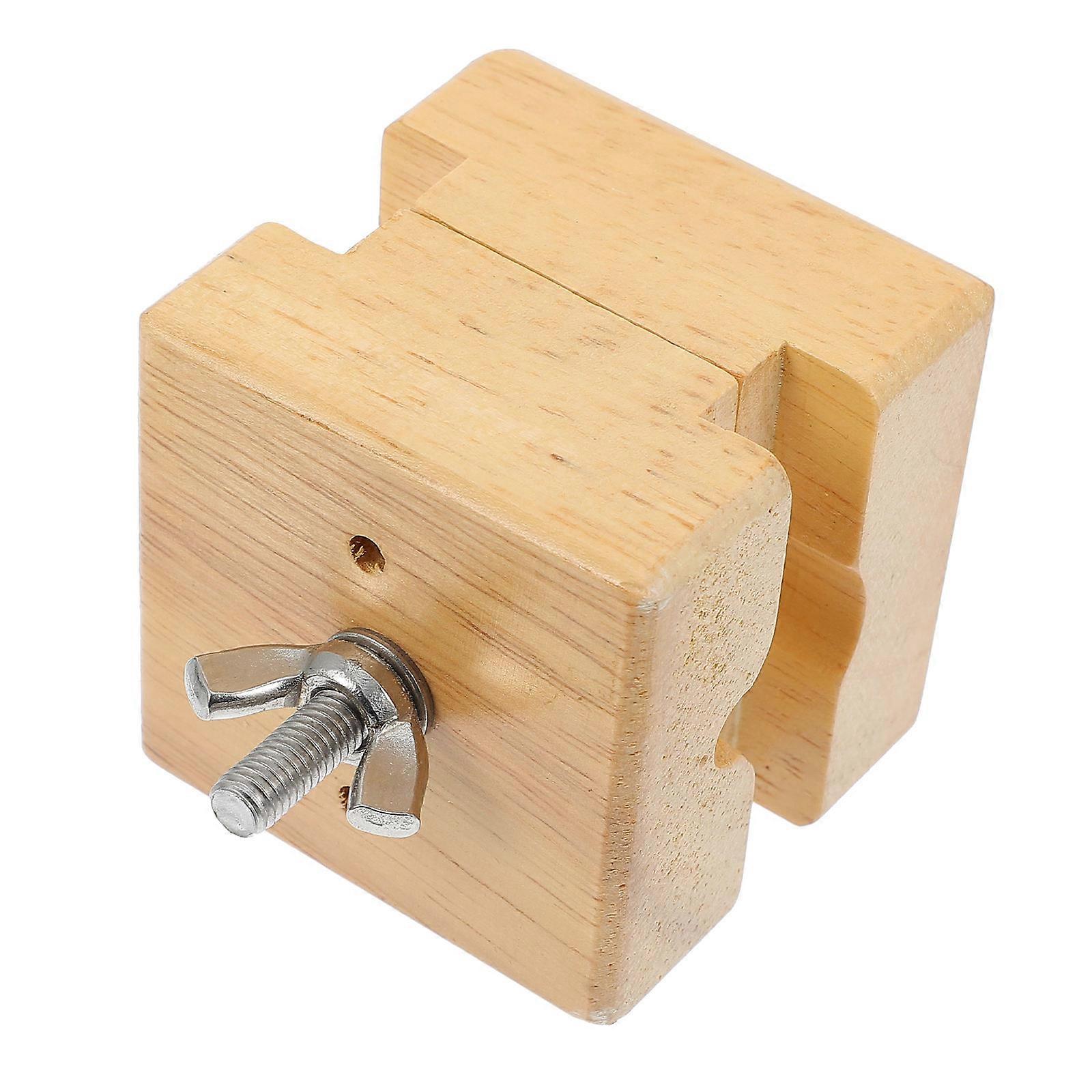 Light Brown Wood Watch Vise for Watchmaker Tool 2Pcs Adjustable Fixed Clamp