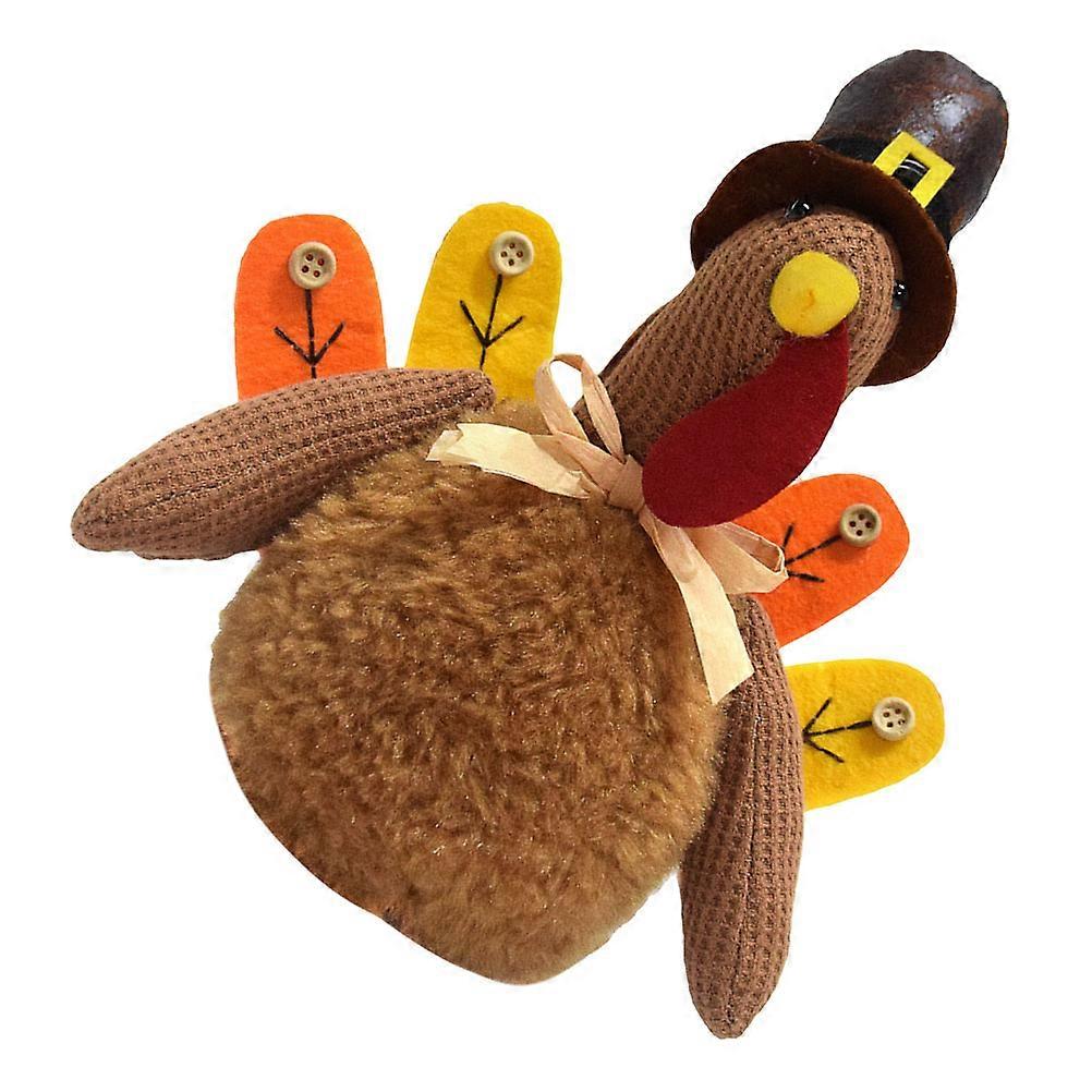 Thanksgiving Turkey Decoration Multi Polyester Plush Doll for Decor Artistic Charm