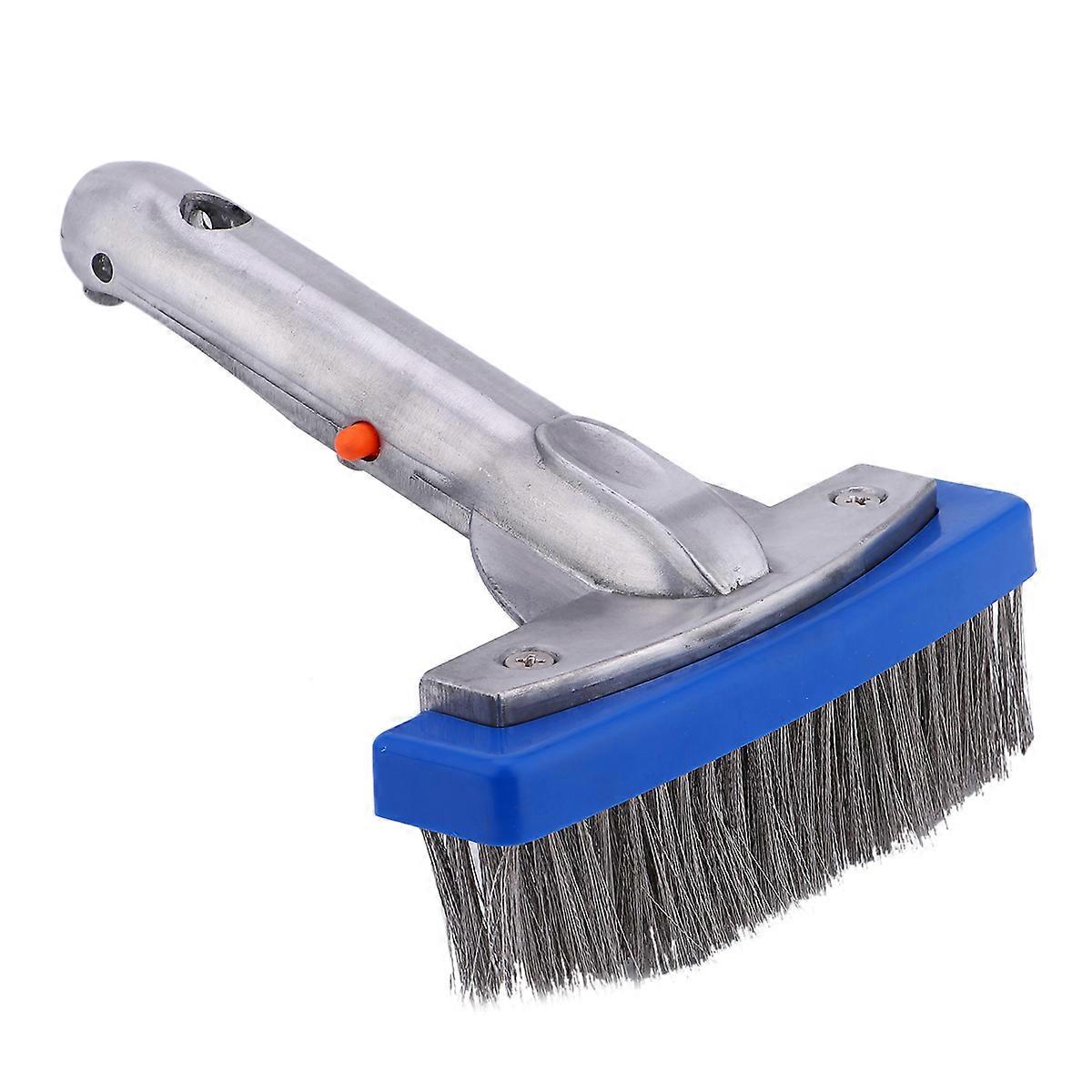 Hand Held Pool Scrub Brush Hard Wire Cleaning Tool For Decks Sidewalks Swimming Pools Stiff Bristles 5 Inches 1Pack