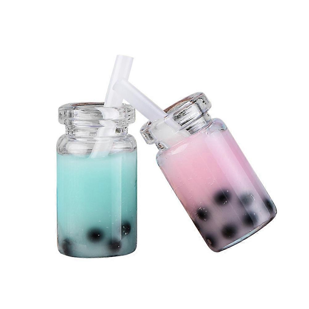 Candy Color Milk Tea Resin Pendant for Hanging Keys 8Pcs Keychain