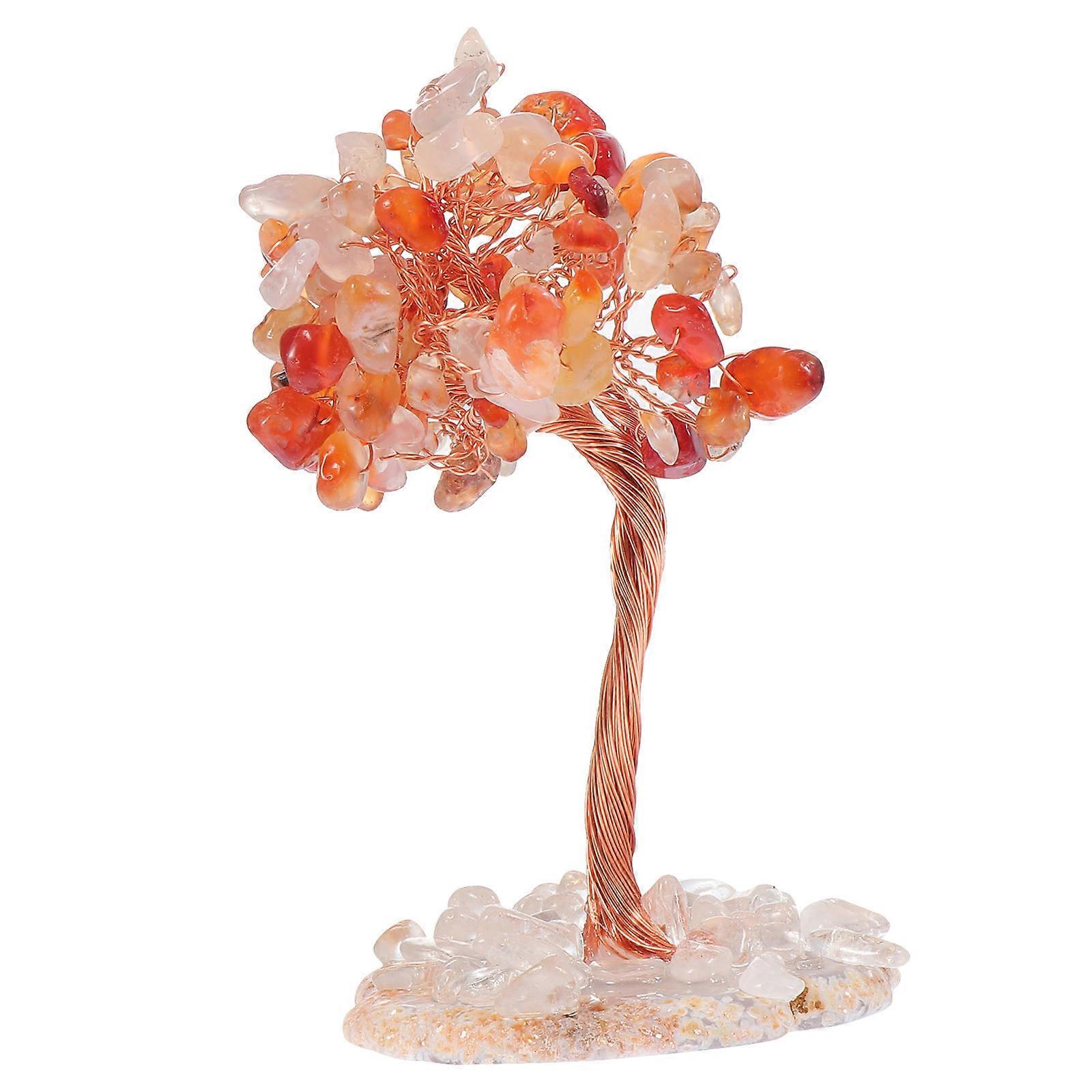 Crystal Tree Desktop Ornament for Home Decoration 2Pcs