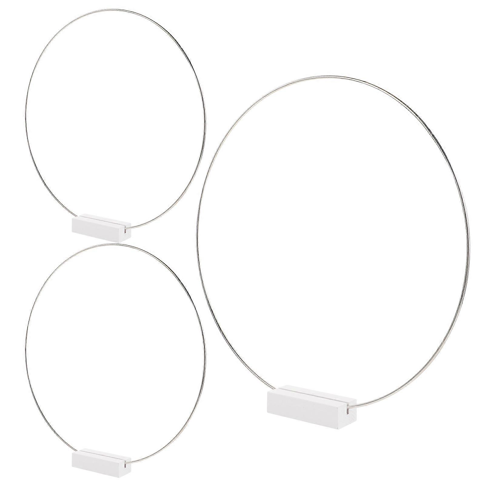 Metal Rings Hoop Centerpiece with Stand for Table Decoration 5Sets