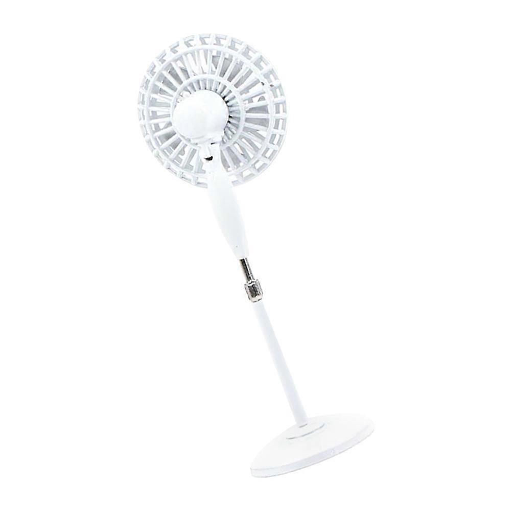 Small Fan Mold White Alloy Mini Fan Decor for Dollhouse
