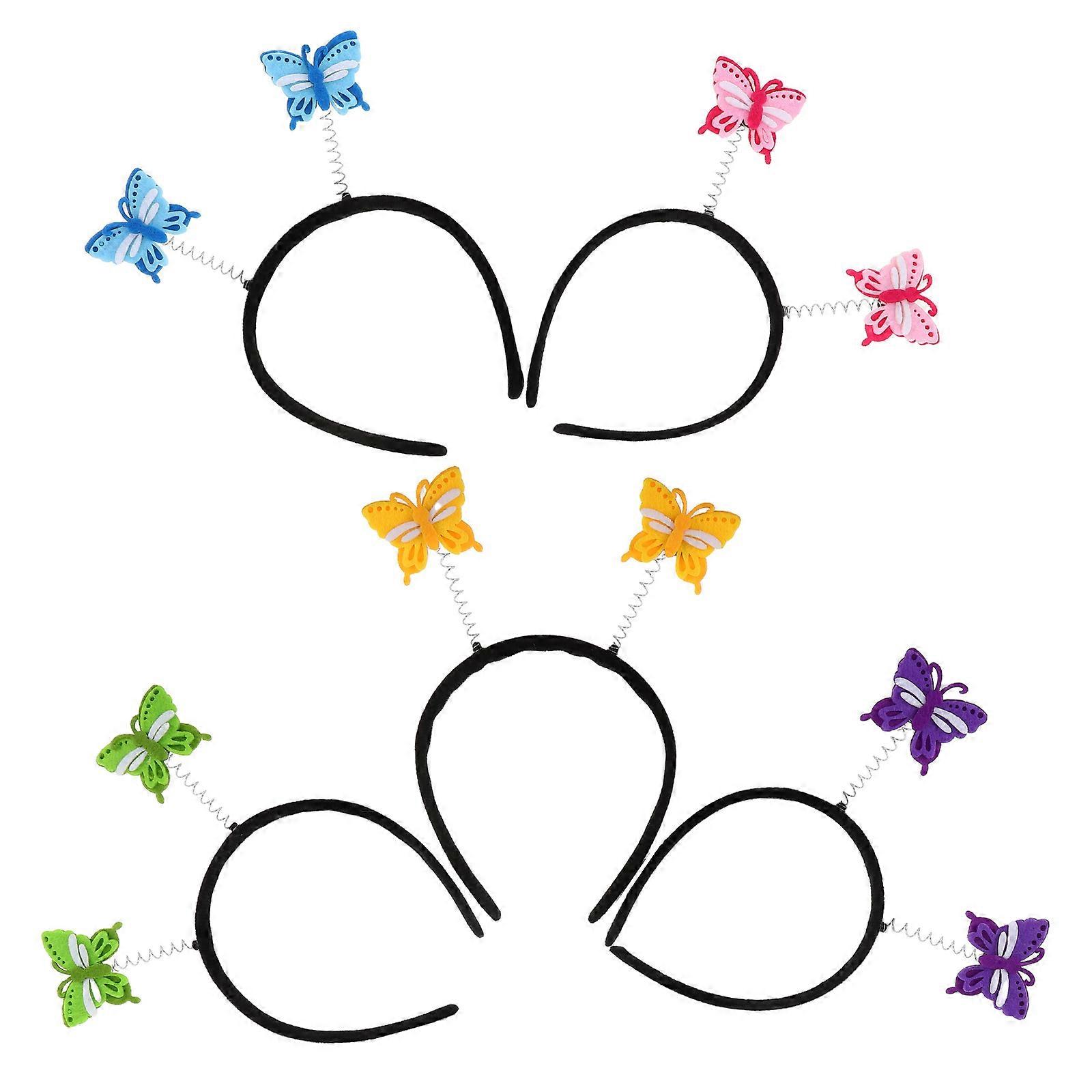 5Pcs Colorful Butterfly Headpiece For Kids Holiday Event Enhanced Fun Lightweight Material