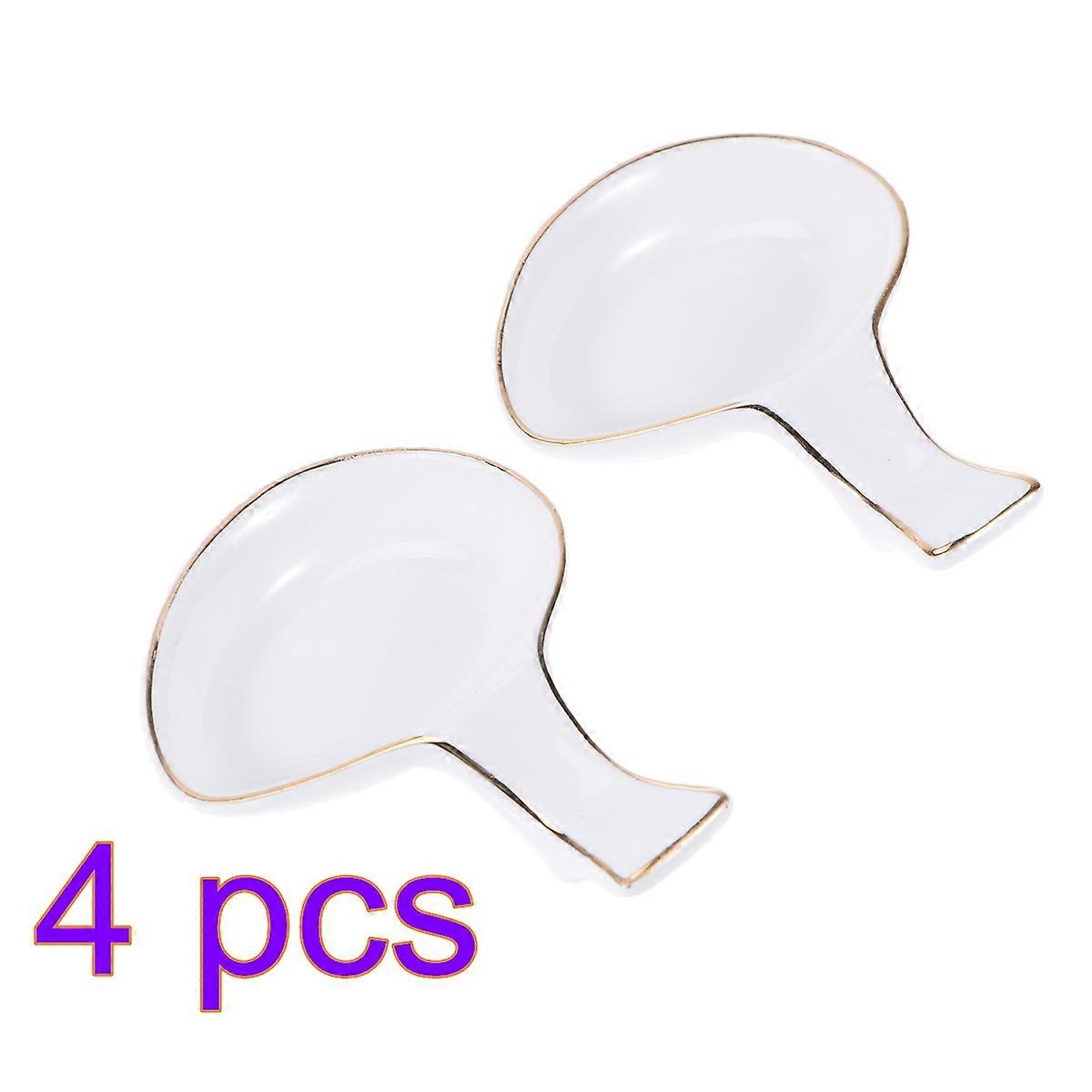 Ceramic Rack Gold Chopstick Holder for 8Pcs Stylish Tableware Set