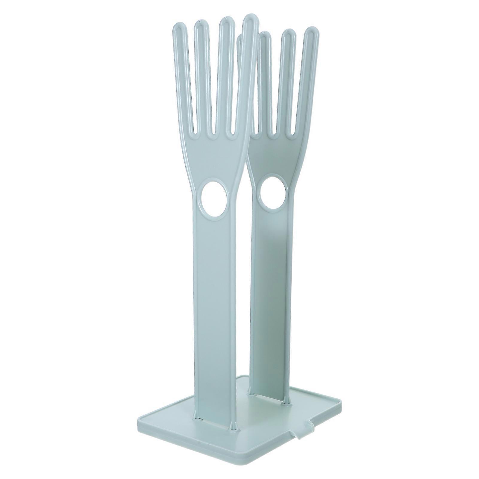 Gloves Rack Multi-Functional Drain Rack Kitchen Bathroom Blue Approx 15x12x34cm Drying Organization 1Pack