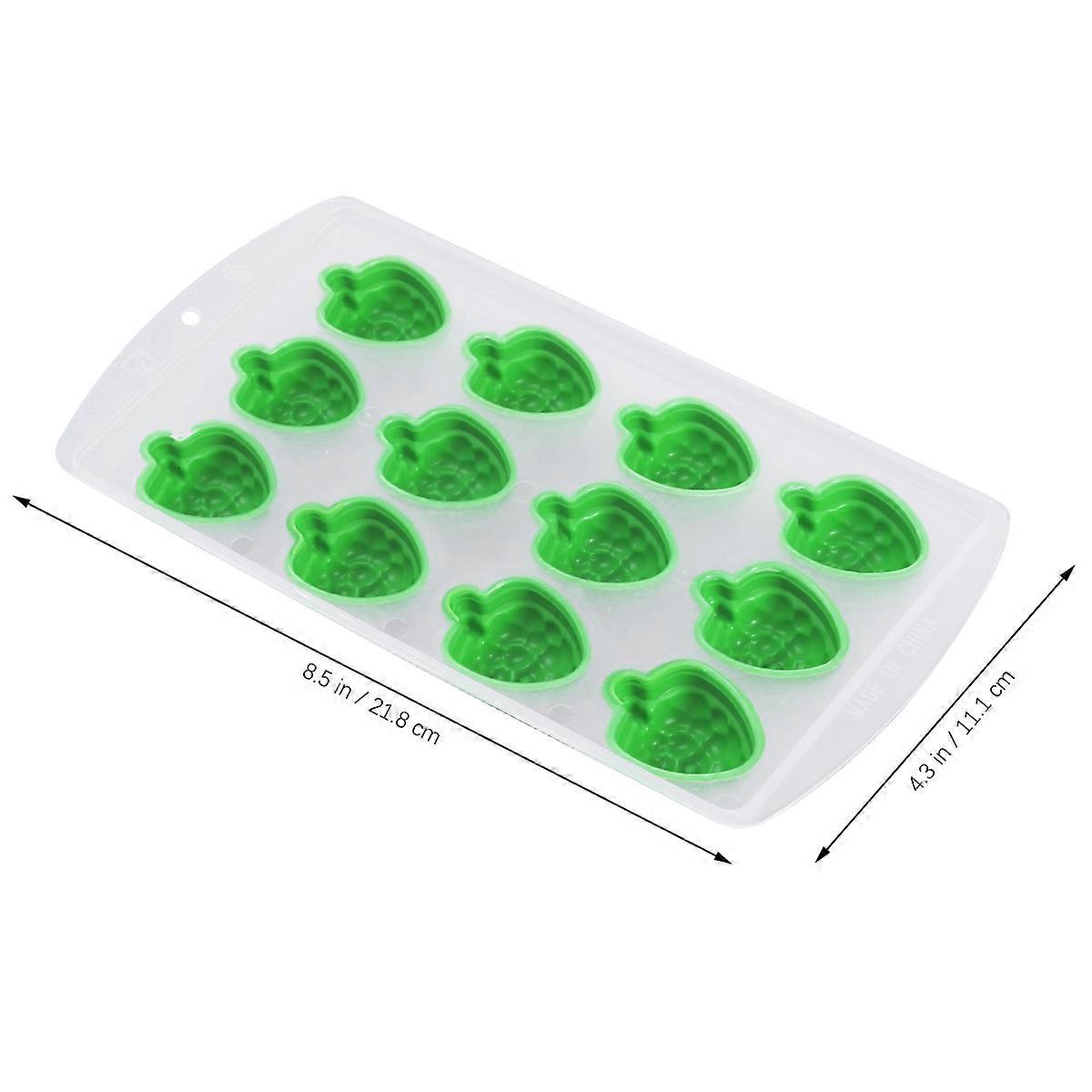 Green Grape Shaped Ice Cube Trays Silicone Molds for Molding 4Pcs