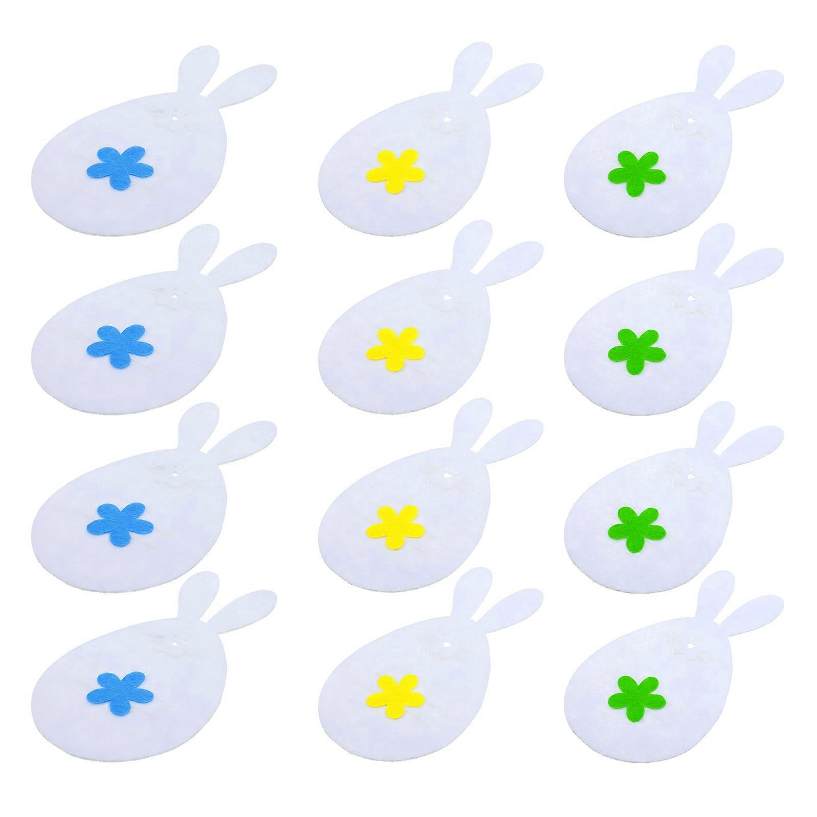 Bunny Shaped Tableware Bag Easter Cutlery Bag for Storage Use 12Pcs