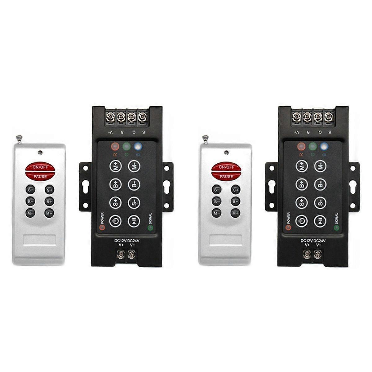 2X 30A Remote Wireless Mini Controller for RGB LED Strip Light 8-Key Double Wireless Remote Controll