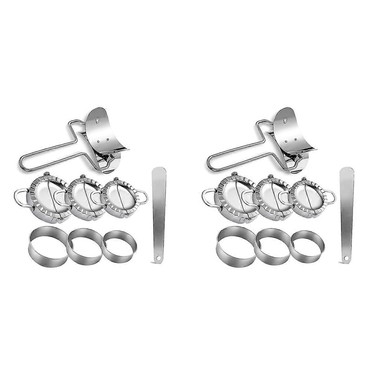 Dumplings Maker 8 PCs,Empanada Mold and Cutter,Stuffing Spoon