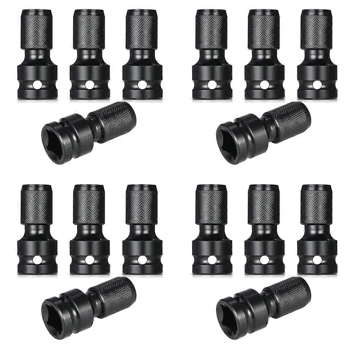 4 Pcs Impact Adaptor 1/2 Square Drive to 1/4 Hex Shank Socket Adapter