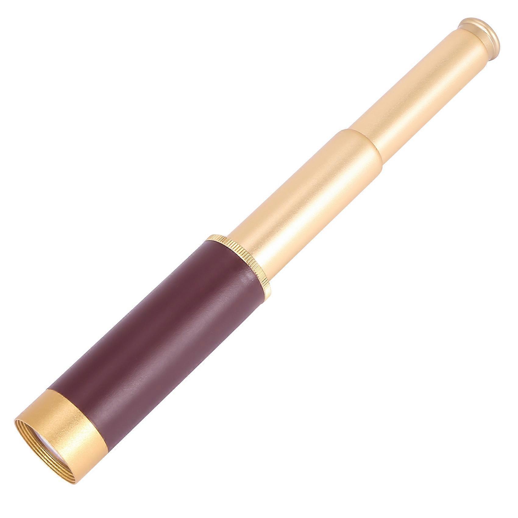 Télescope de poche Jumelles en laiton 25x30 Télescope monoculaire Télescope à main en or