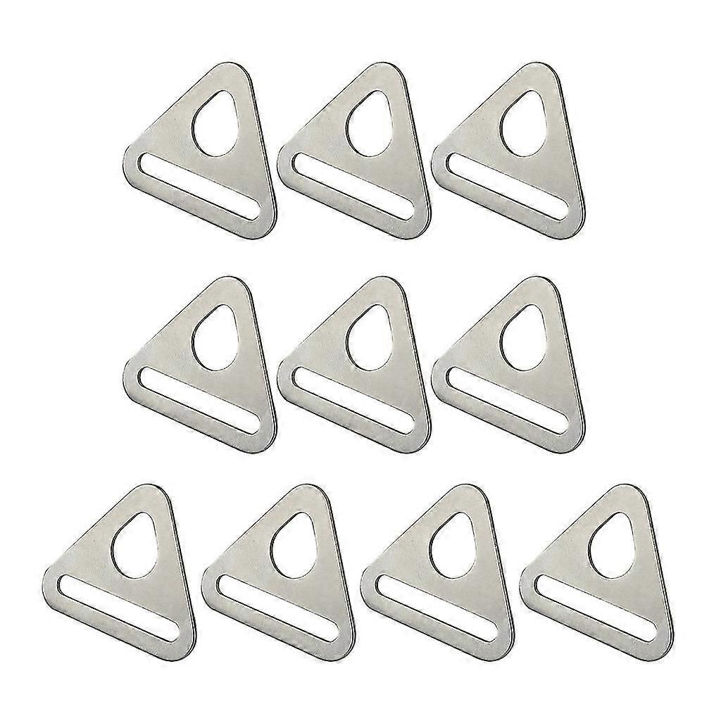 10 Pieces Adjustable Triangle Rod Swivel Clip Molded D-Ring Buckle