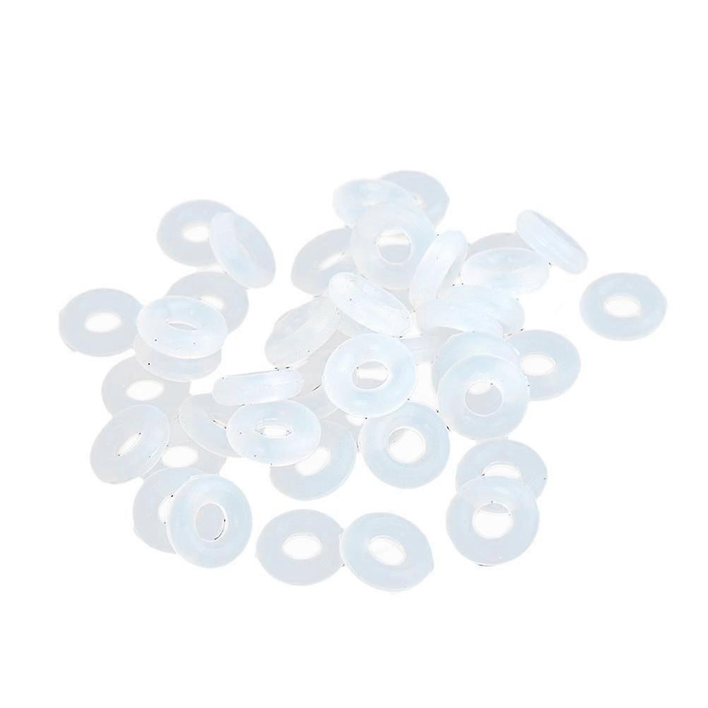 80PCS Clear Silicone Rubber Stoppers for Use Alone or with Clip Lock Spacer Charm for Snake Chain Charm Bracelets