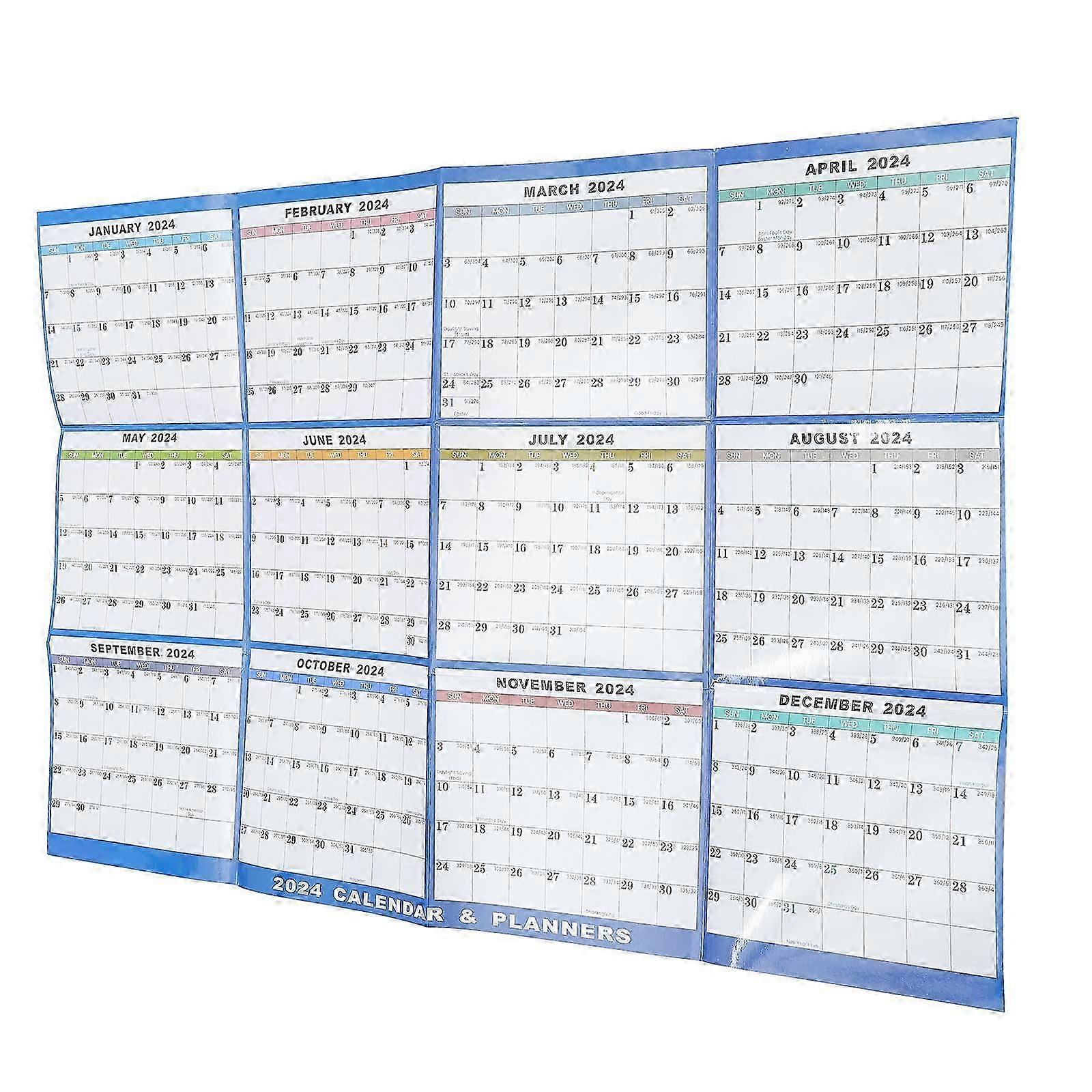 Erasable Calendar For Wall 1 Set Perfect For Classroom Use With Simple Design Measuring 88X58cm Made Of Reliable Paper