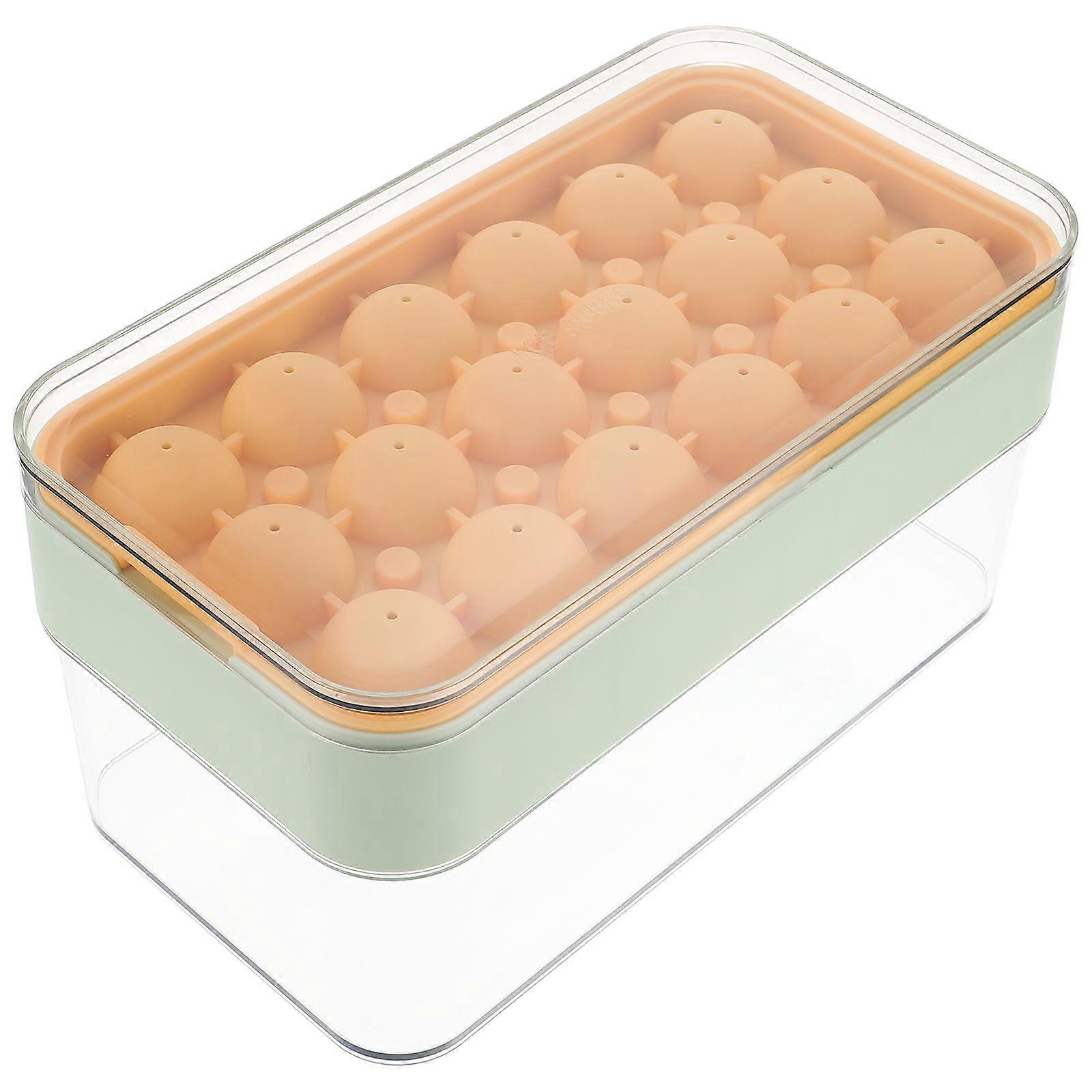 Ice Making Balls Mold For Party Snacks Convenient 2 Pieces Home Refrigerator Easy Release Green