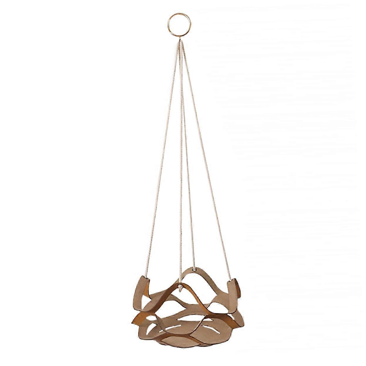 Leather Flower Pot Tray For Potted Plants Indoor Rope Basket Design 60x22cm Yellow Hanging Planter