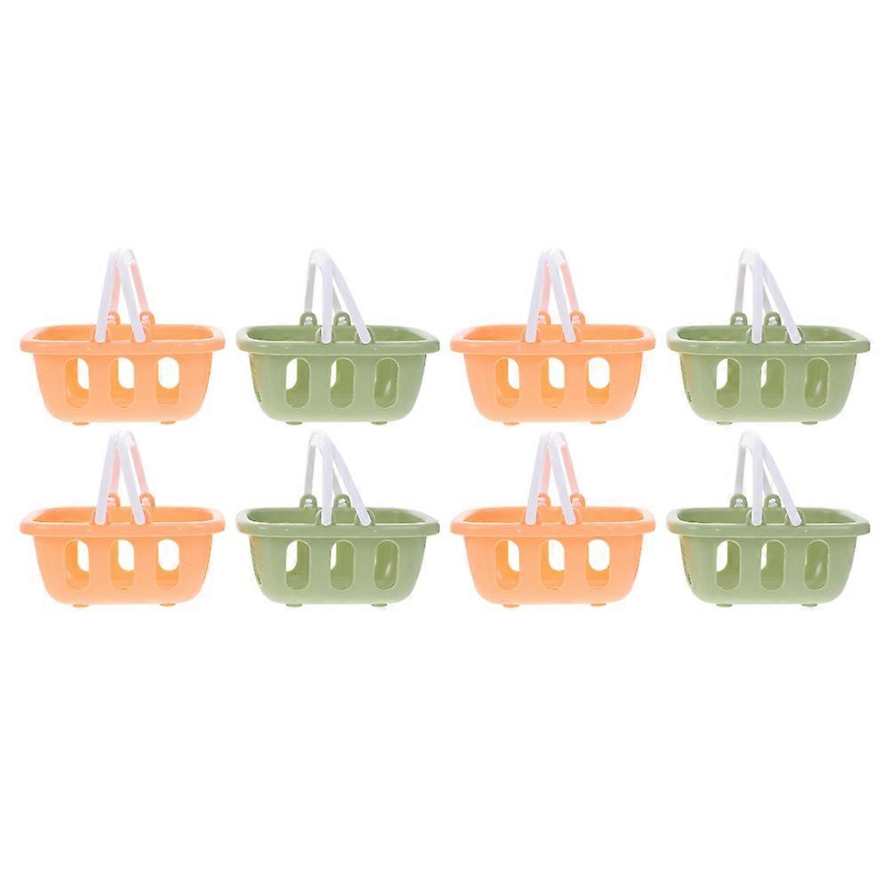 Mini Shopping Baskets For Kids Grocery Basket Play Set Excellent For Educational Use Pretend Play Storage 8Pcs Multi
