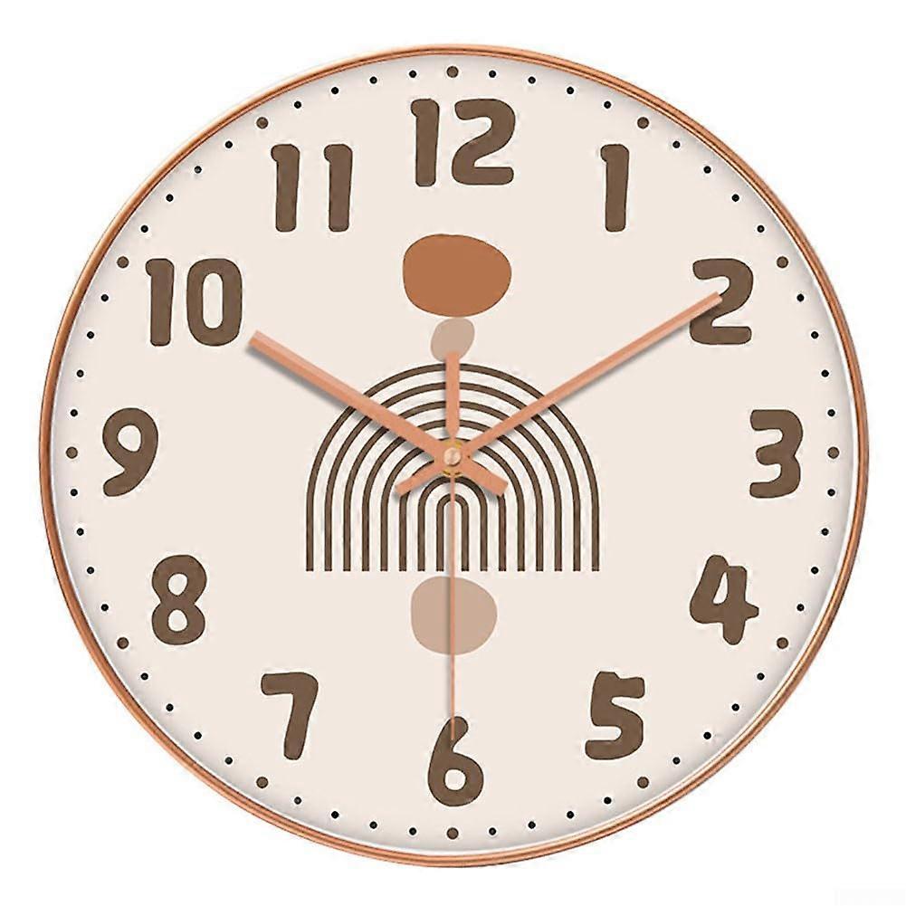 Wall Clock 12 Inch Quartz Movement Silent Operation Non Perforated Mounting For Quiet Rooms And Rentals Model B