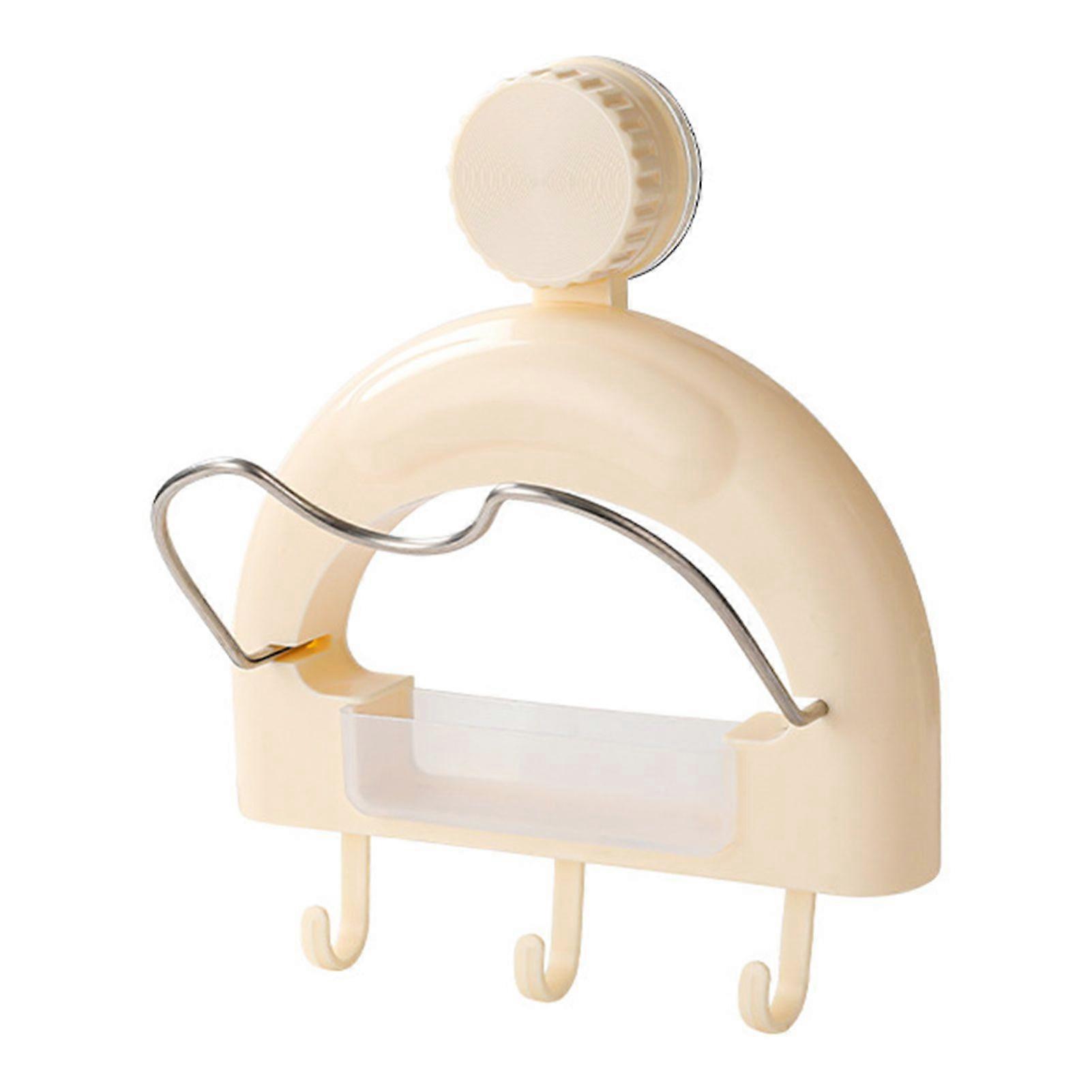 Wall Hanging Suction Cup Pot Lid Holder Strong Load-bearing Easy to Install Space Saving Cutting Board Holder with Hook