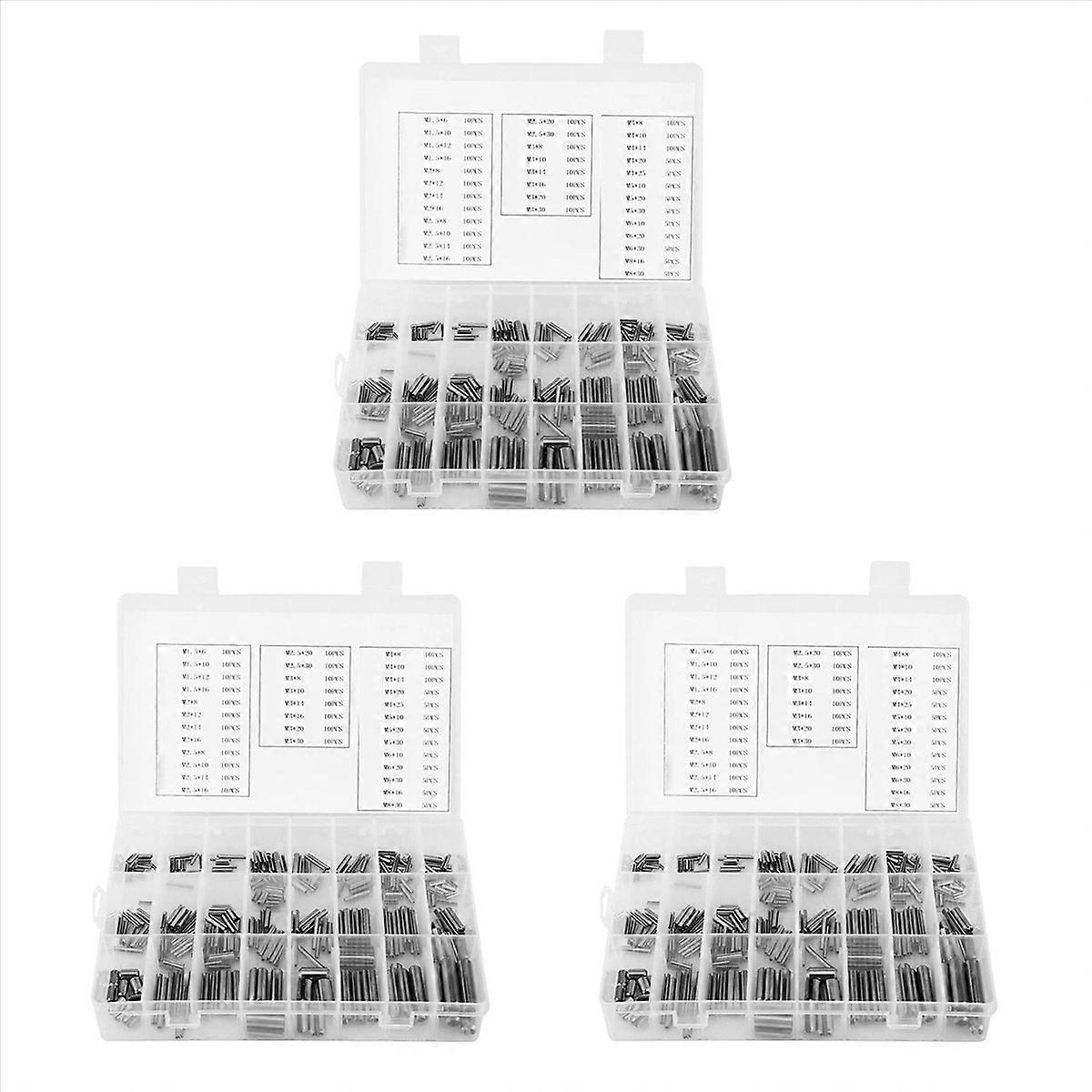 280Pcs Stainless Steel Slotted Spring ,Split Spring with Box