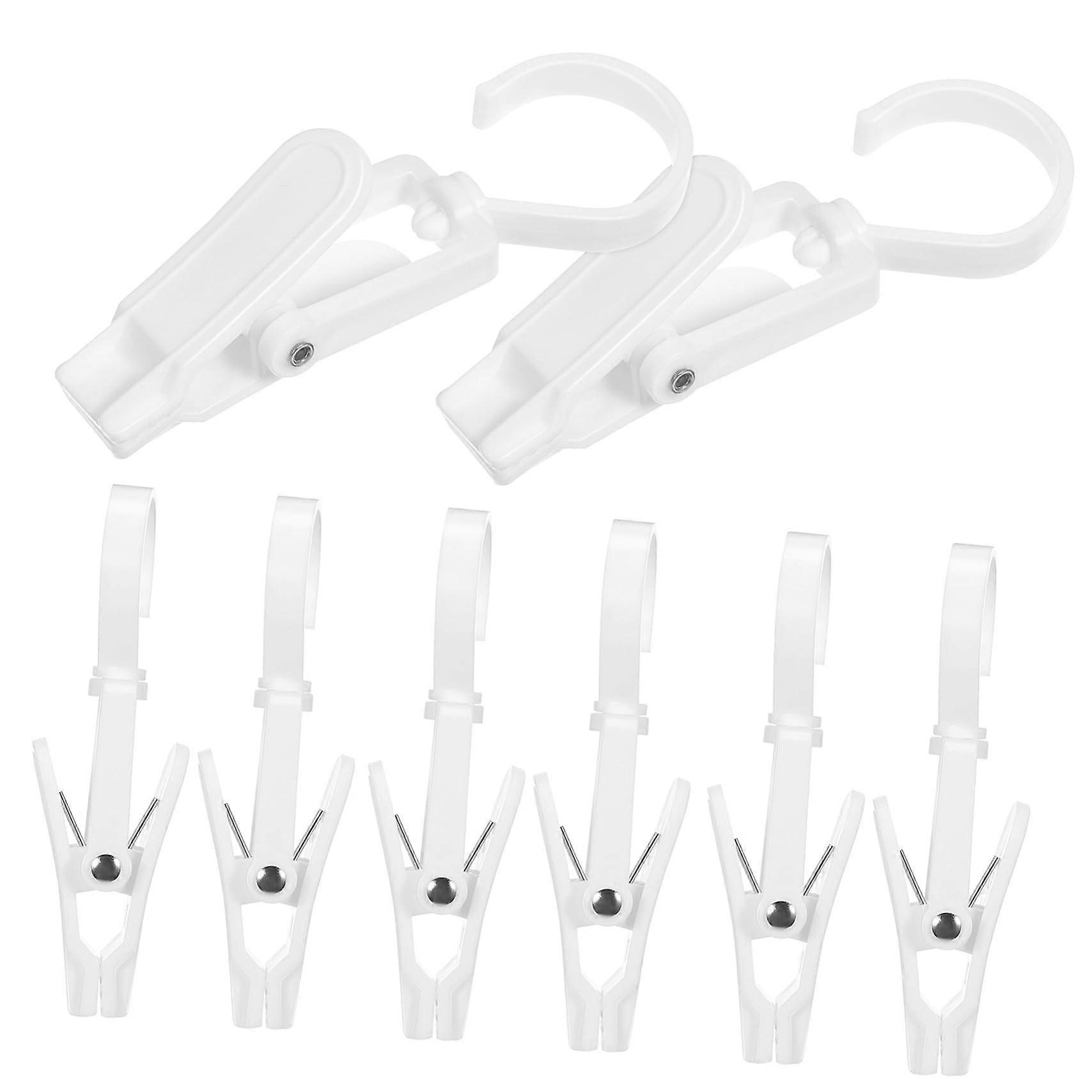 Rotating Laundry Clips Swivel Clips With Hooks For Closet Organization SpaceSaving Hangers Shower Wardrobe 10Pcs