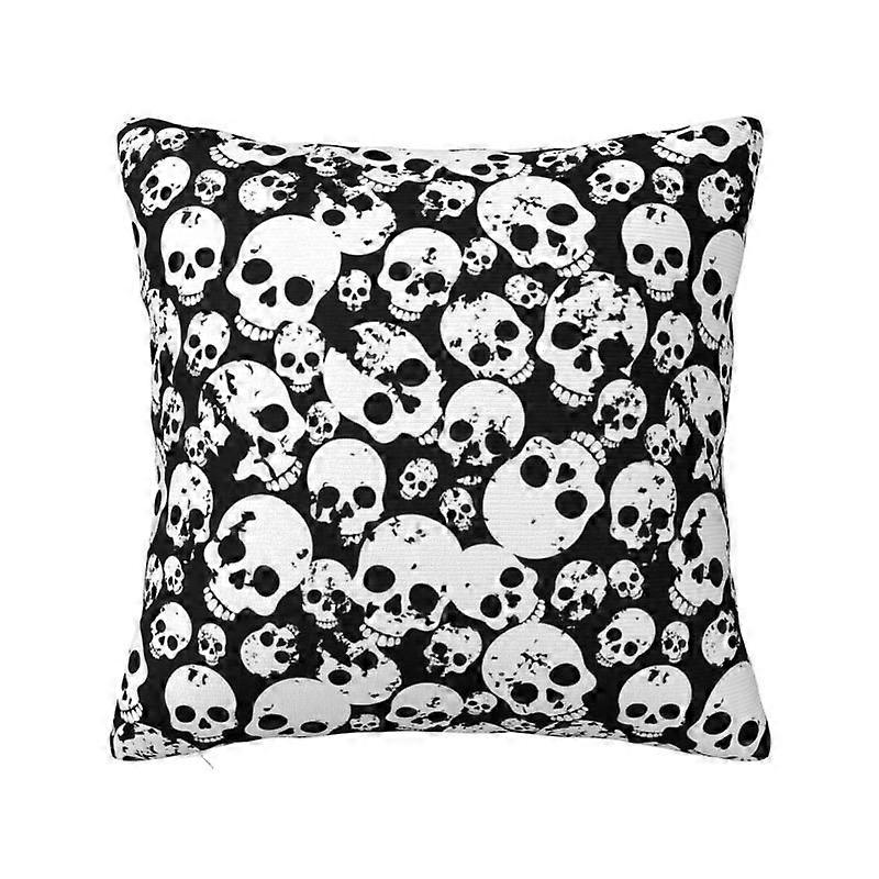 c755カスタムゴシックスケルトンホラーデススカルクッションカバーcmポリエステルスロー枕カバーホーム装飾ソファ枕カバーkjs755