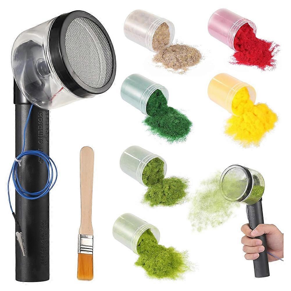Static Grass Applicator Flocking Kit-Sand Table Model Materials Set,Applicator with Anti-Slip Handle for Landscape Craft