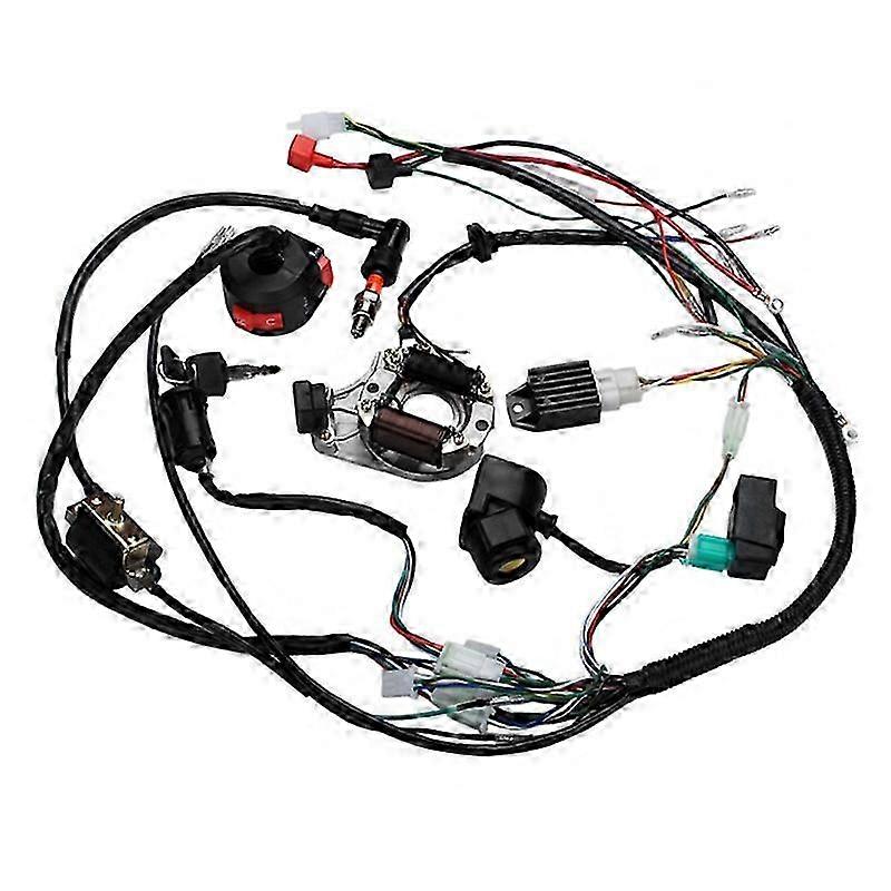 ATV Quad Pit Bike wiring harness 50-125cc CDI Stator