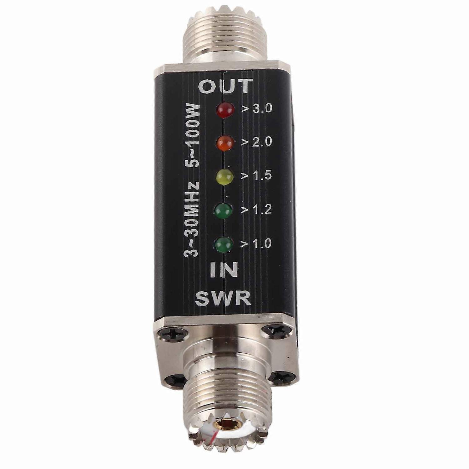 5‑100W Standing Wave Meter Mini Shortwave LED Indicator SWR Meter for Antenna Radio