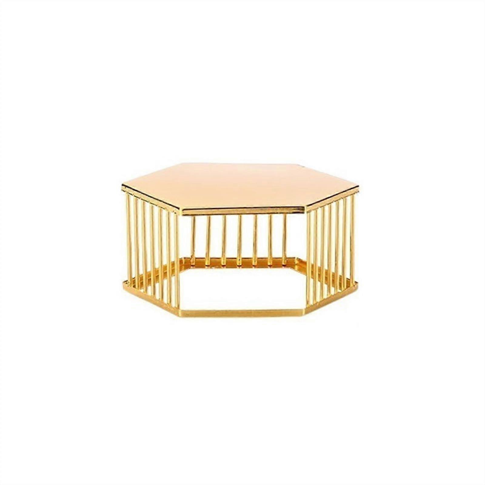 Cake Stand Hexagonal Iron Pedestal  Leg Dessert Table One Color XS For Afternoon Tea And Dim Sum