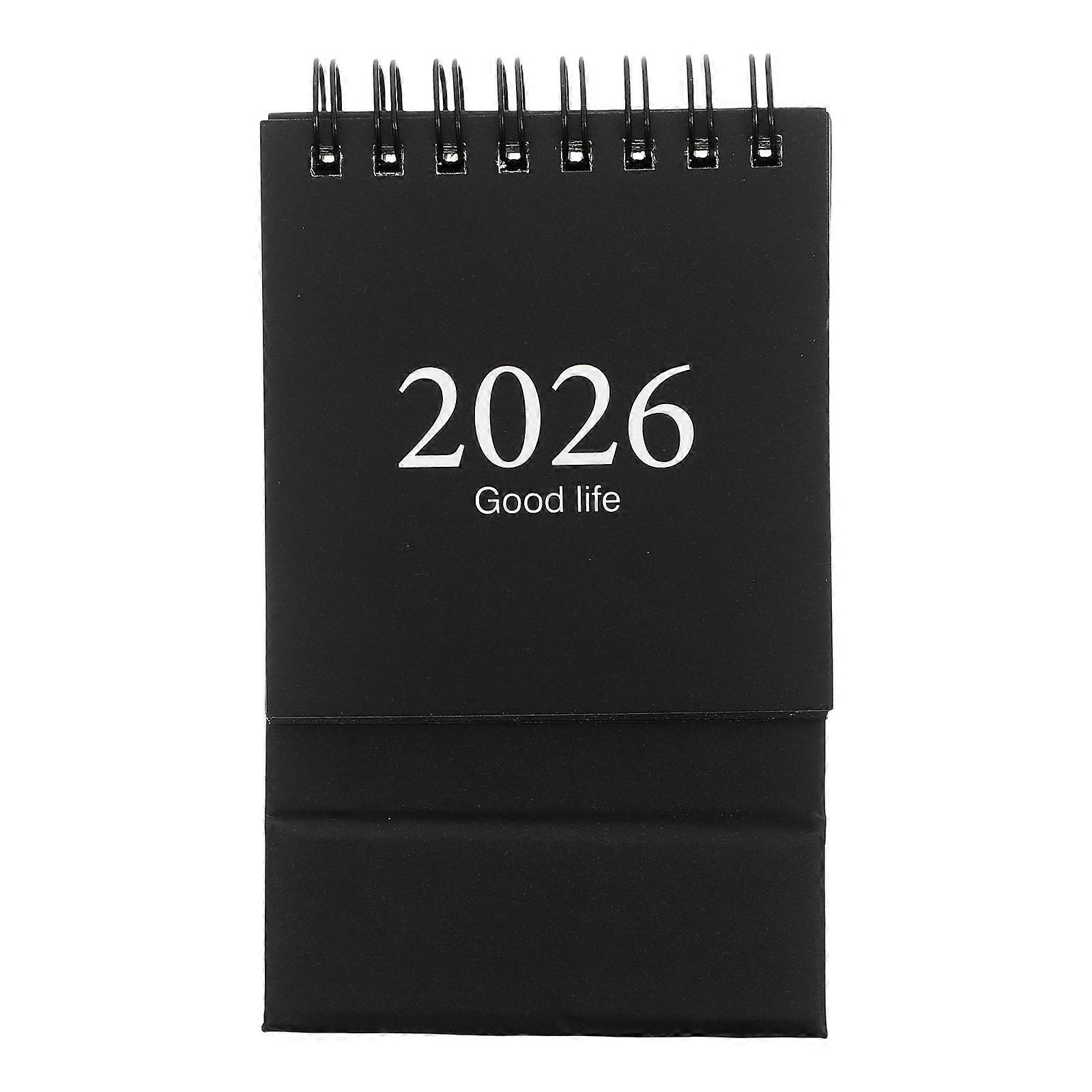Desk Calendar 2026 Monthly Desk Desktop Easel Monthly Pad Flipped Desktop Small Standing Flip Calendar For Home Office Black