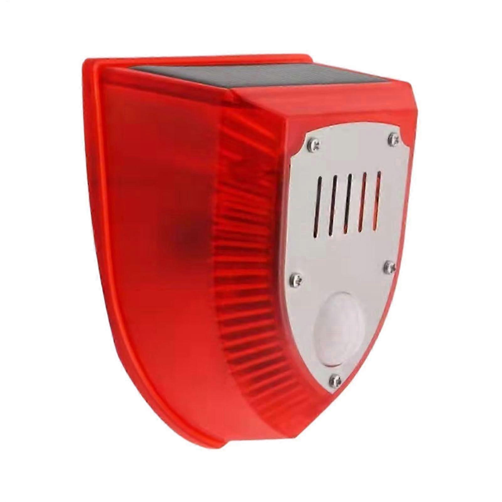 Motion Sensor Alarm for Outdoor Use Animal Repeller with Flashlight, SolarPowered Motion Sensor with Wide Angle for Property and Garden