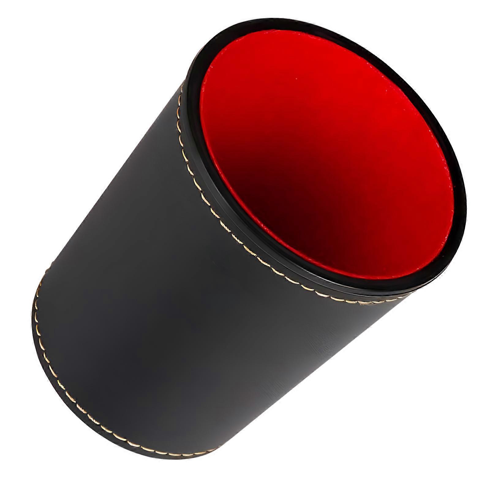 Dices Game Part Dices Shake Container PU Leather Bar Tool Dices Cup Bracket Roll the Dices Board Game Cup Container Multicolor