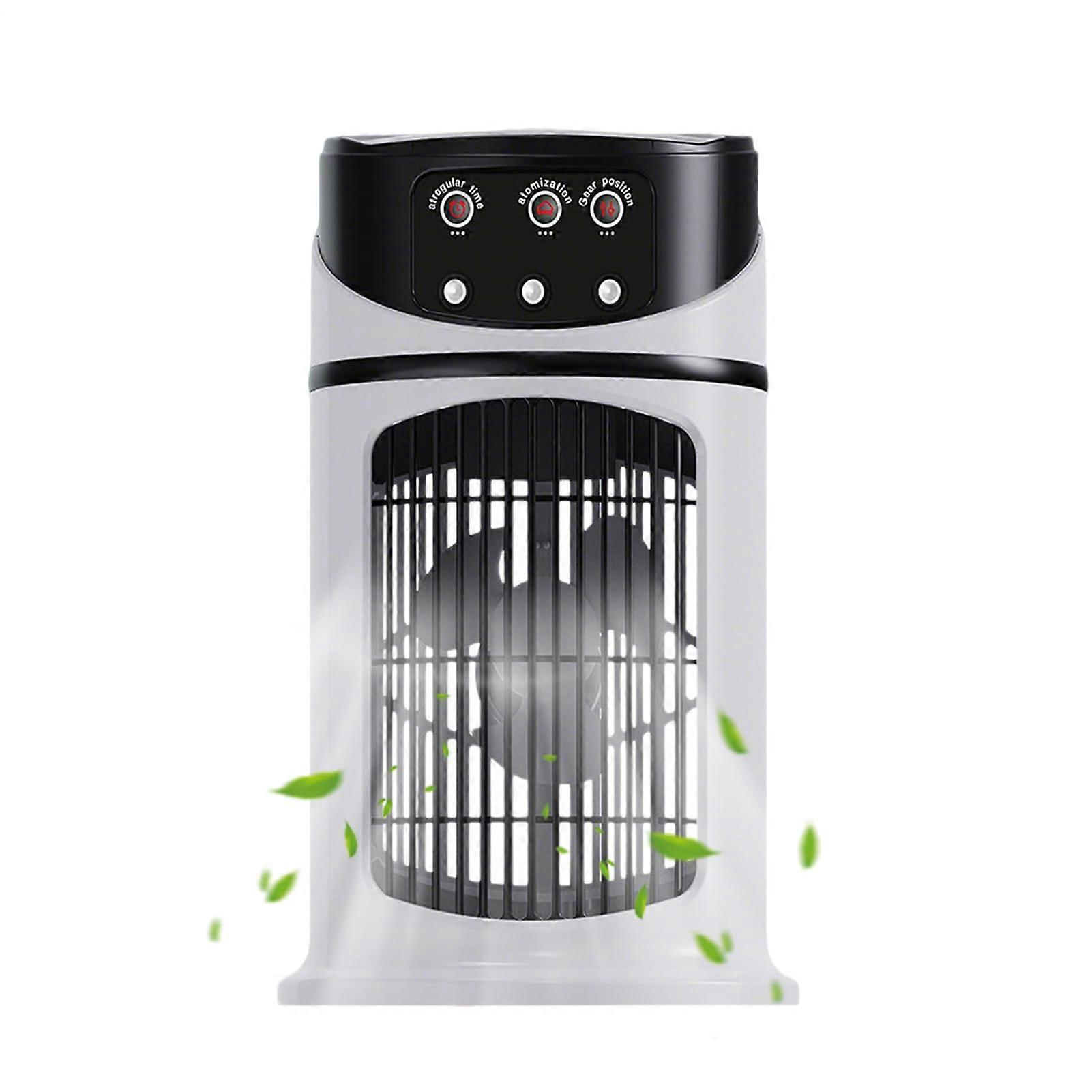 Air Cooler Desktop Water Cooling Fan 3 Wind Speed LED Light White