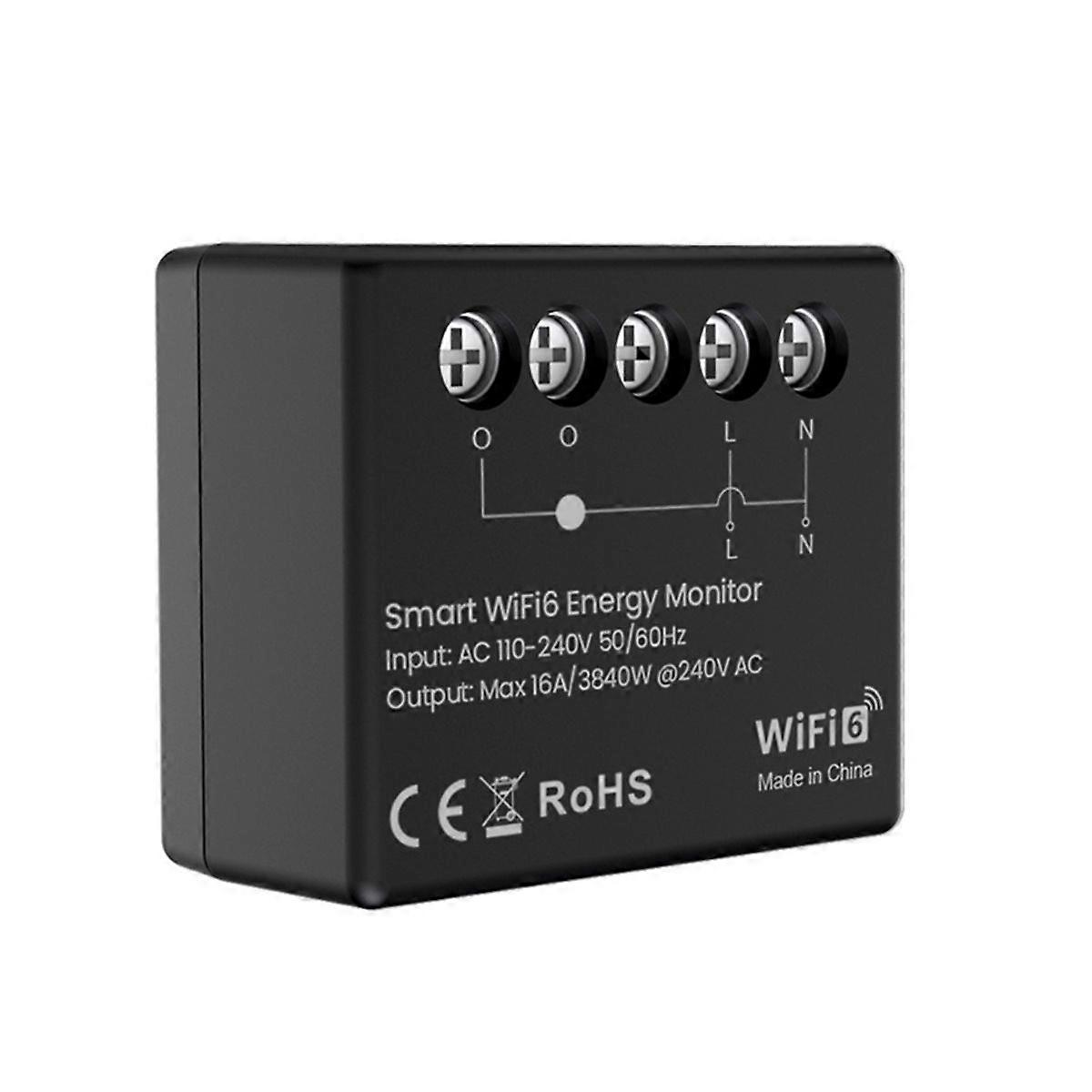 Tuya WiFi 6 Power Meter On/Off Switch