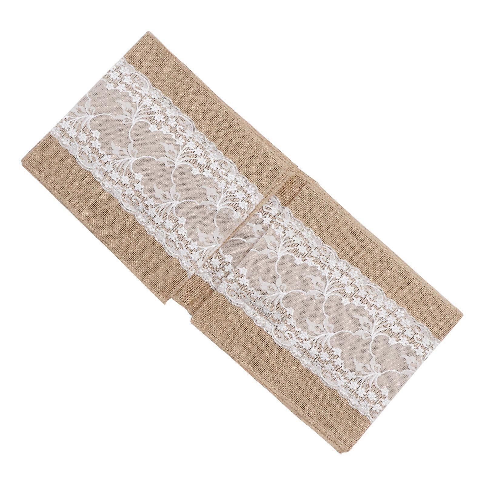 Practical Jute Table Runner Table Cover Household Table Cloth Kitchen Table Mat