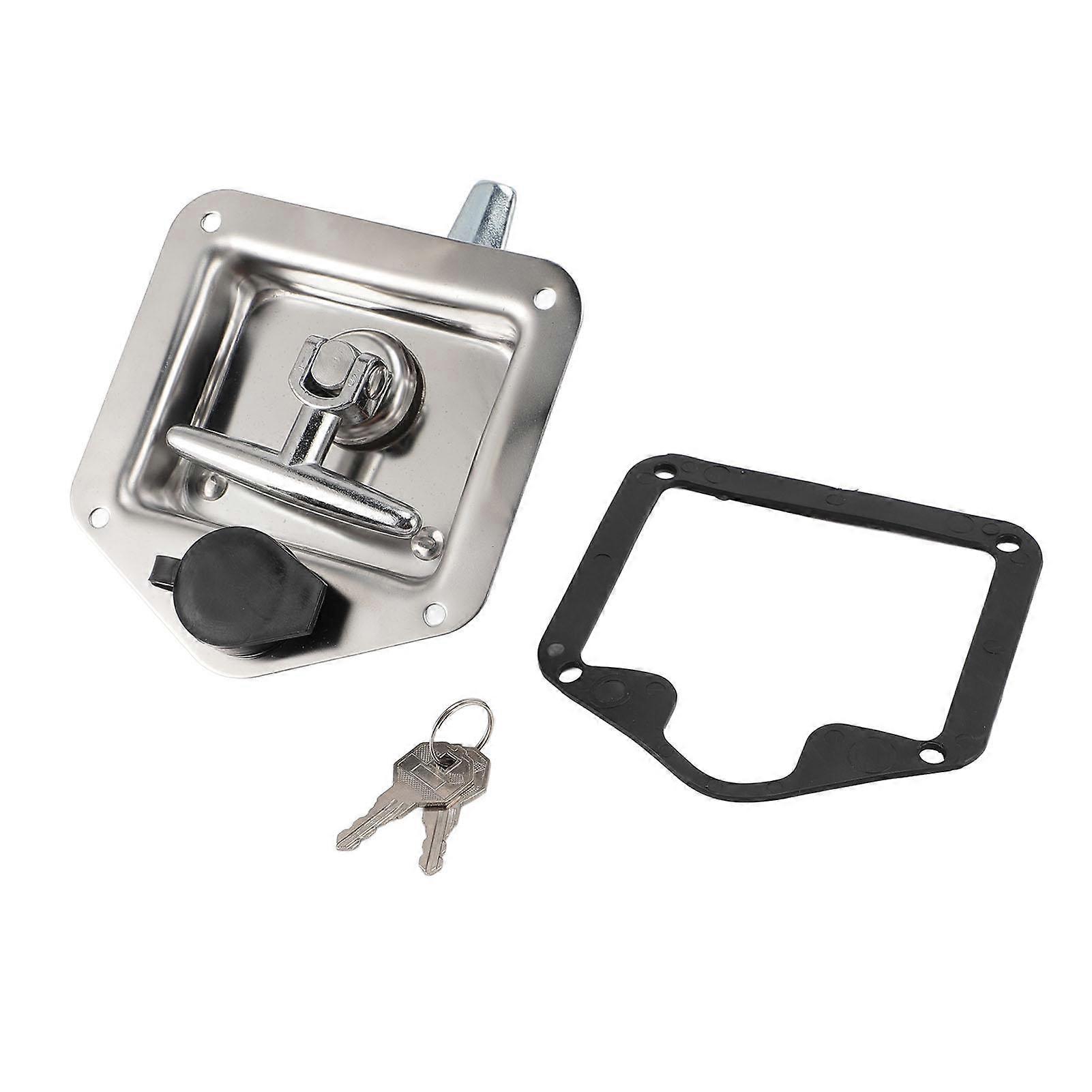 Truck Tool Box Latch Stainless Steel Flush Mount Toolbox Handle Latch Folding T Handle Lock for