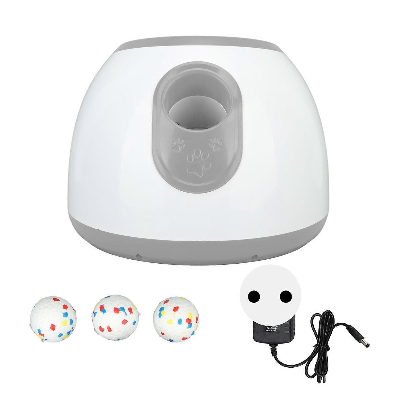 Automatic Tennis Ball Thrower Machine Interactive Adjustable Range 3 Balls Pet Fetching Machine for 