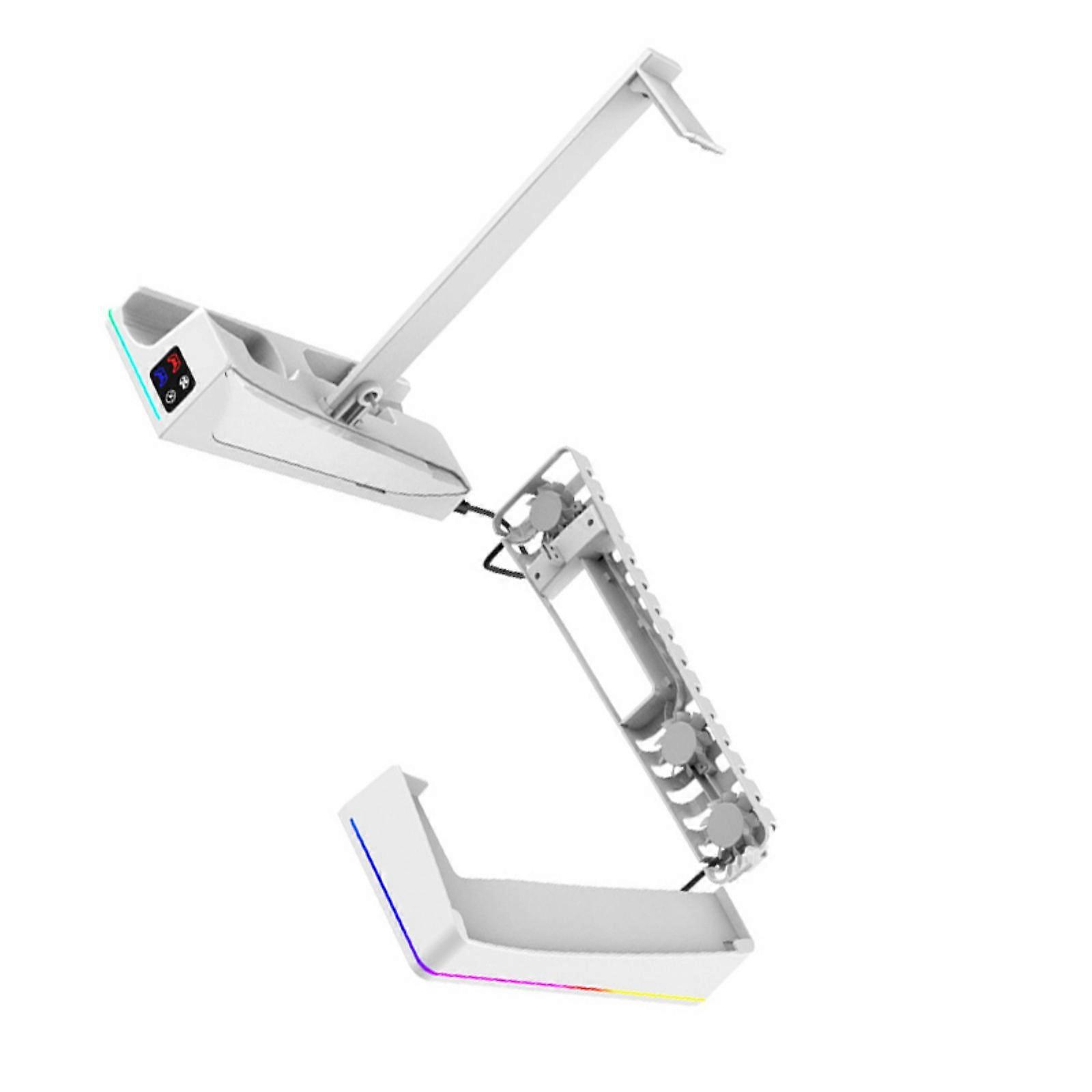 Charging Dock Station with Light Cooling Fan Controller Charging Stand Horizontal Display Stand for Gaming Console Multicolor