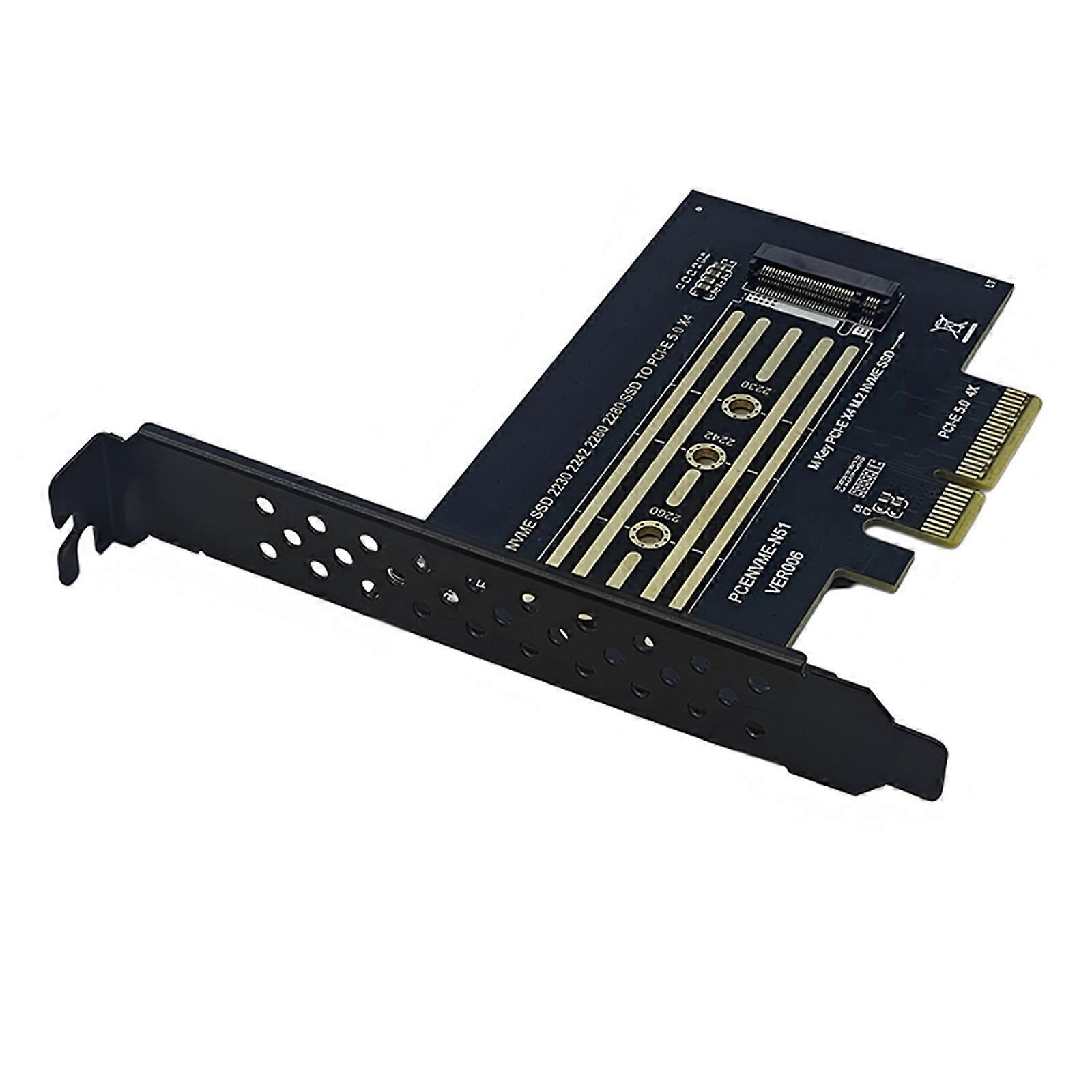 PCIe 5.0 to M.2 NVMe Adapter Card Fast Speed Supported 4X/1X Slot Support for 2230 2242 2260 2280 Splitter Adapter Multicolor