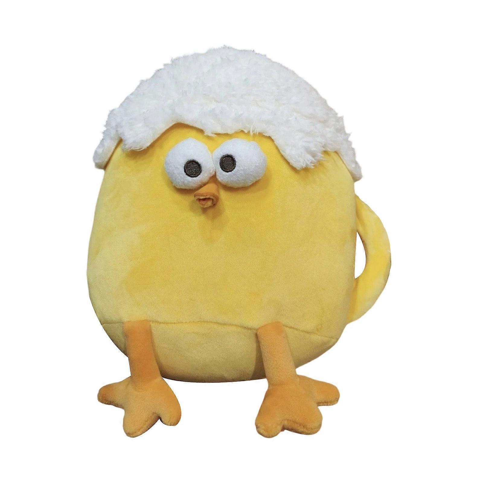 Soft Plush Chicken Shape Throw Pillow Toy For Newborns Infant Sensory Development Safe Gift Multicolor