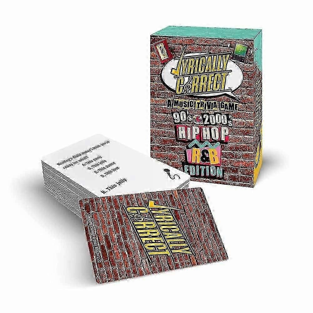 Lyrically Correct 90's And 2000's Hip Hop And R & B Music Trivia Card Party Game Board Game