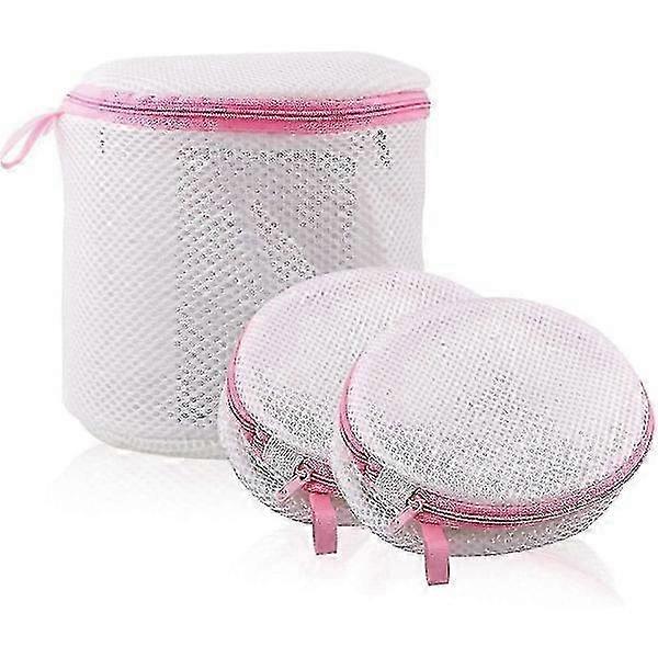 Laundry Net, 3 pcs Cylindrical Laundry Bags With Zipper For Machine Wash, Reusable Laundry Net For Blouses, Tights
