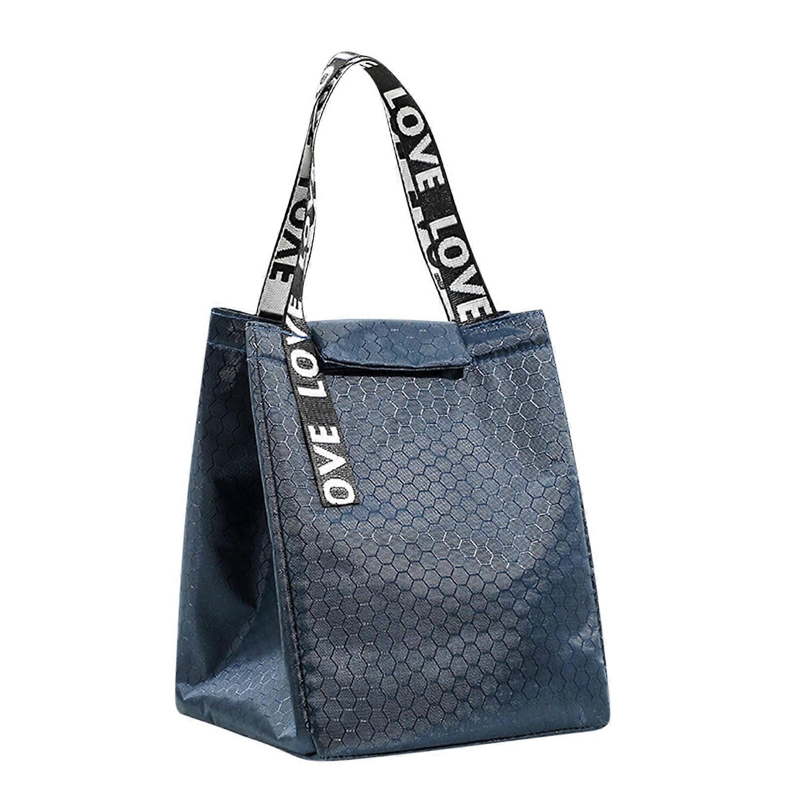 Jacenvly Insulated Lunch Bag with Handles - Thermal Cooler Tote for Work, School, Travel, Picnic - Canvas Storage Pouch