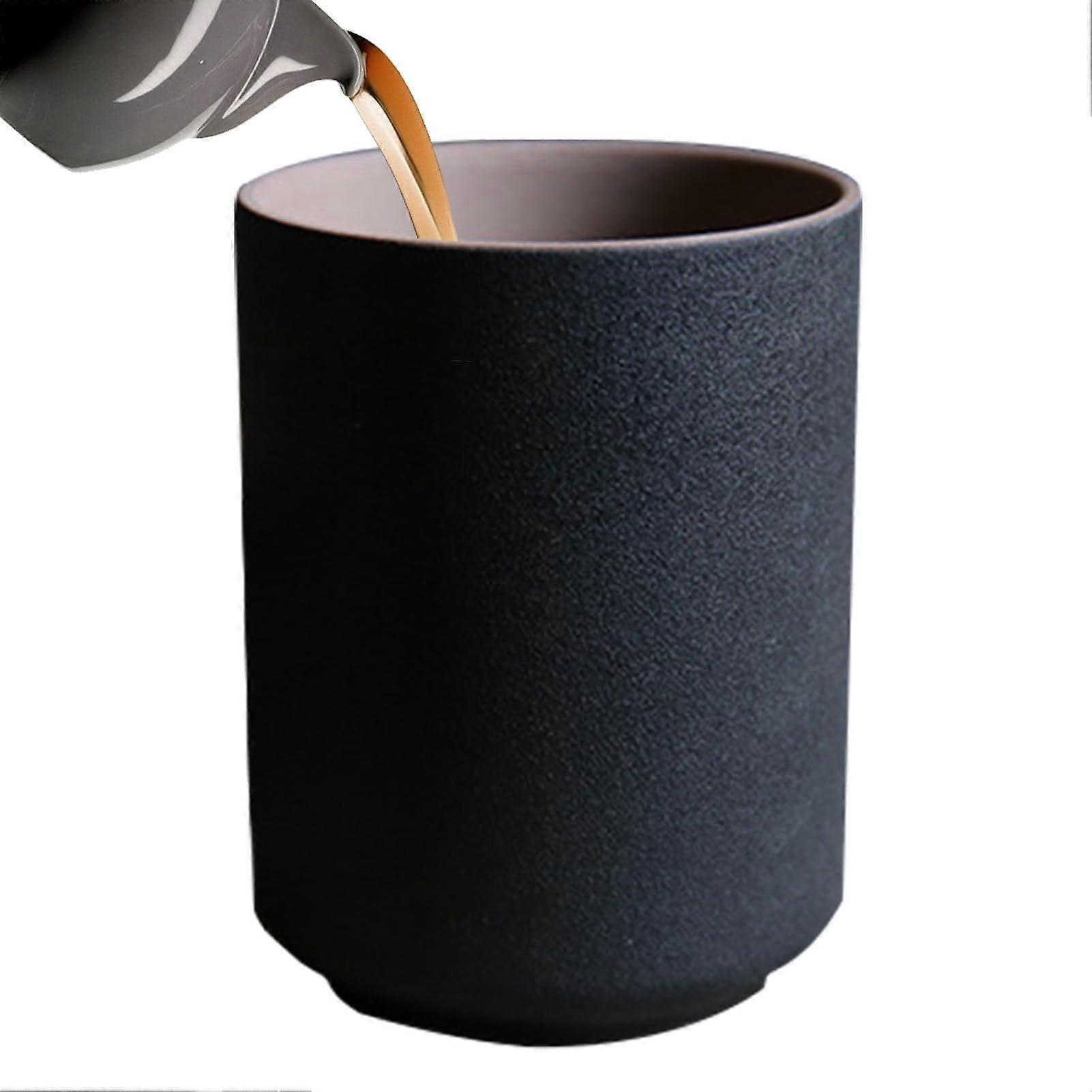 Ceramic Coffee Cup 220ml with Clay Interior, Gradient Rustic Mug for Latte or Cappuccino