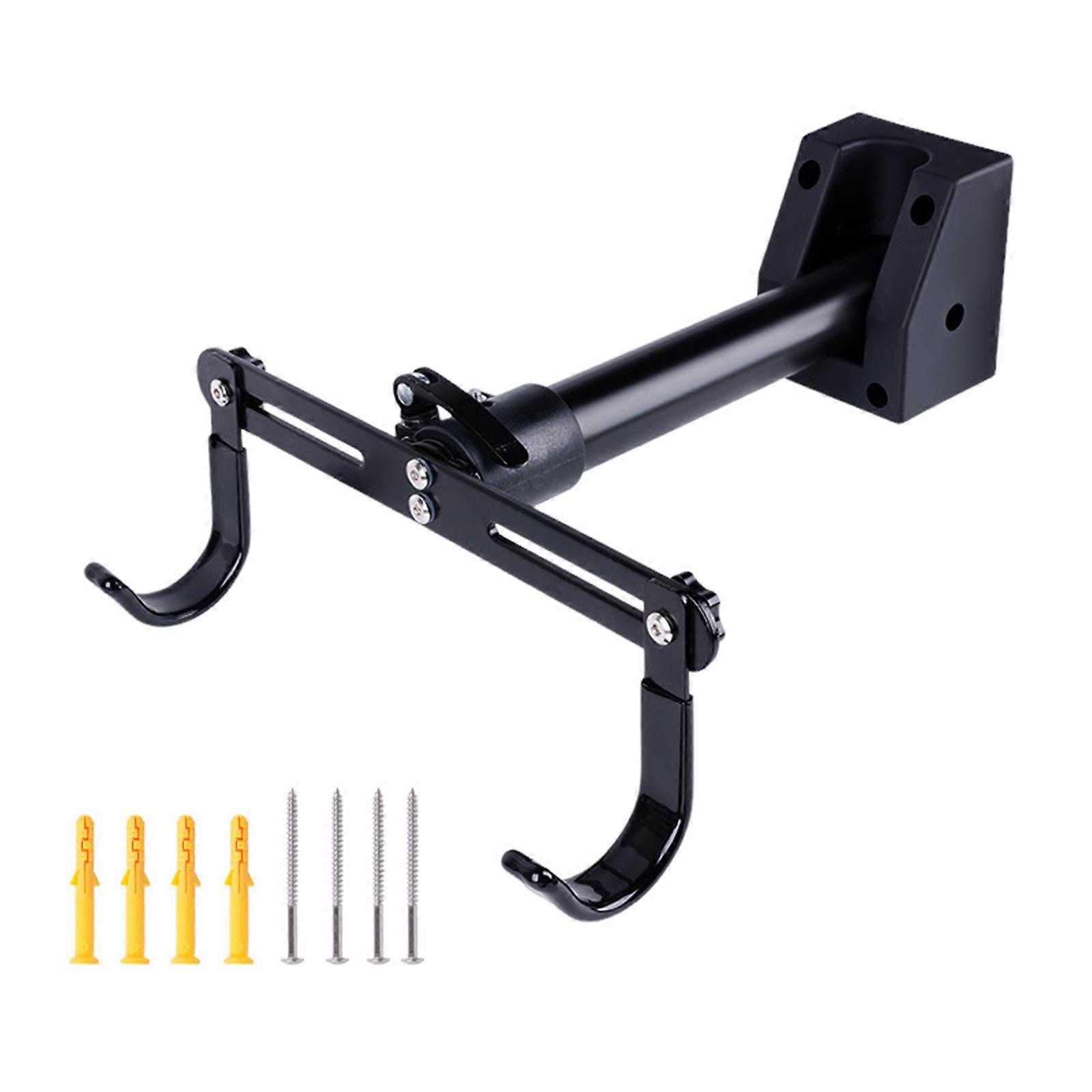 Space Efficient Folding Bicycle Wall Hangers Regulable Length Secure Bike Rack for Secure Installation Multicolor