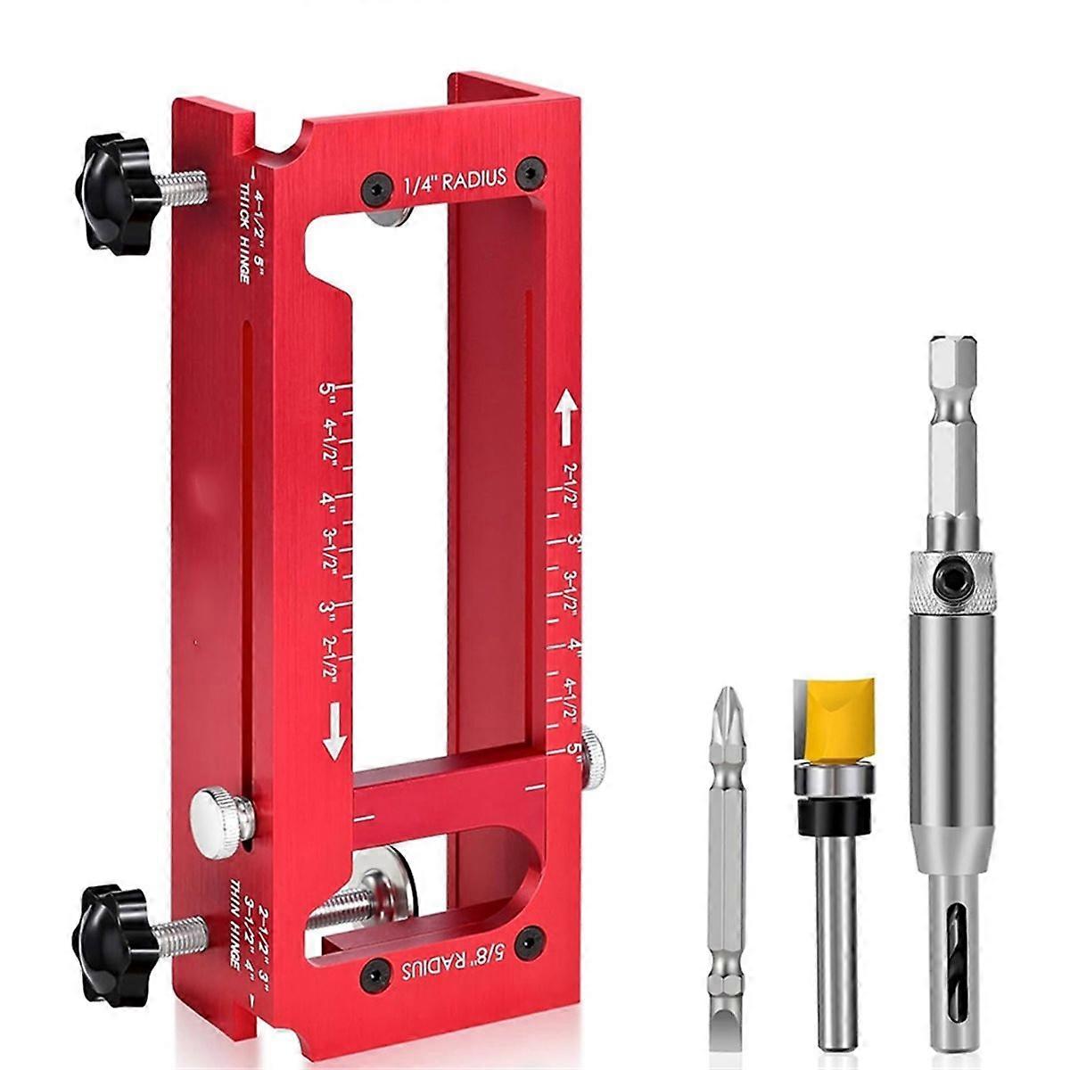 Door Hinge Jig Aluminum Alloy Door Hinge Template Kit