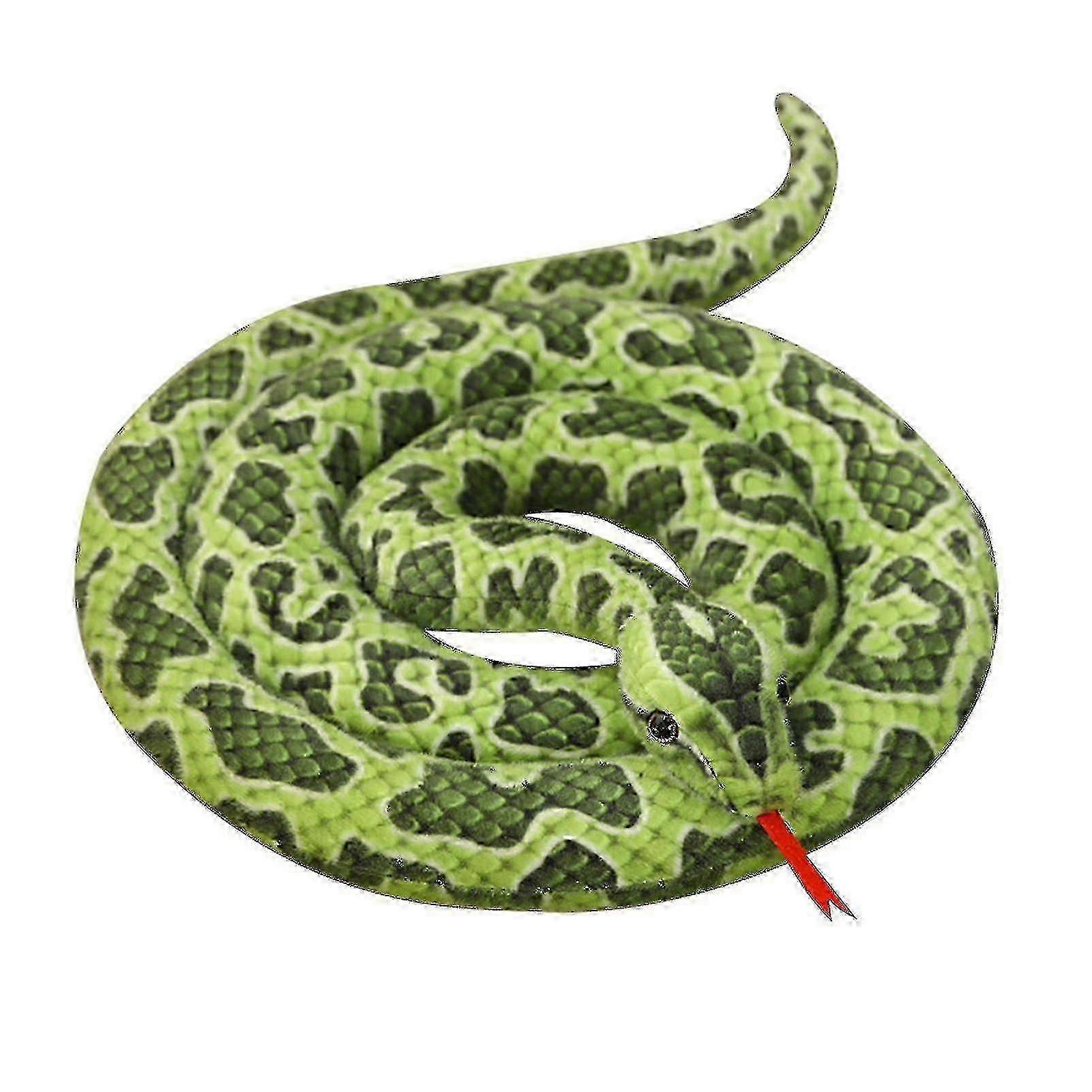 Realistic Plush Snake for Scary Decor - 2m Soft Fabric Halloween Toy