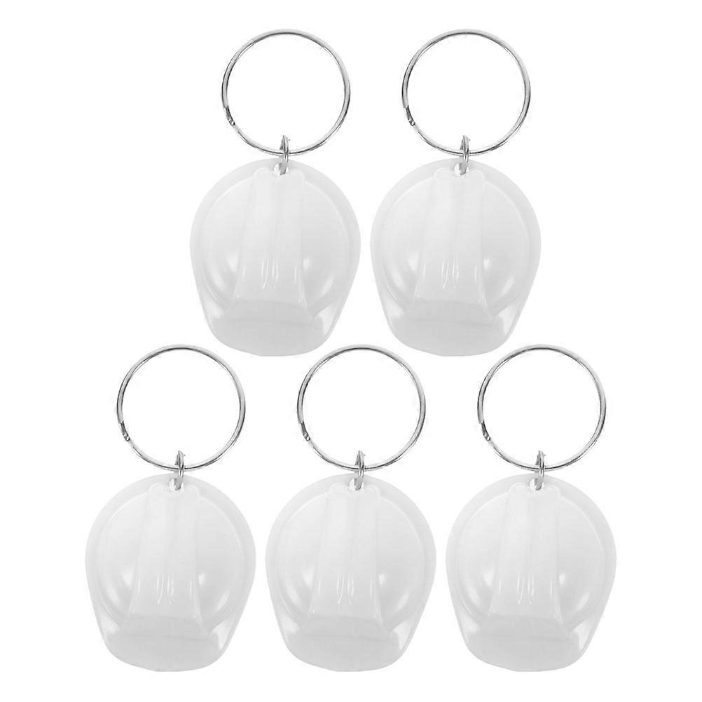Mini Hard Hat Keyring Construction Hat Keychain for Bag Decor 5Pcs